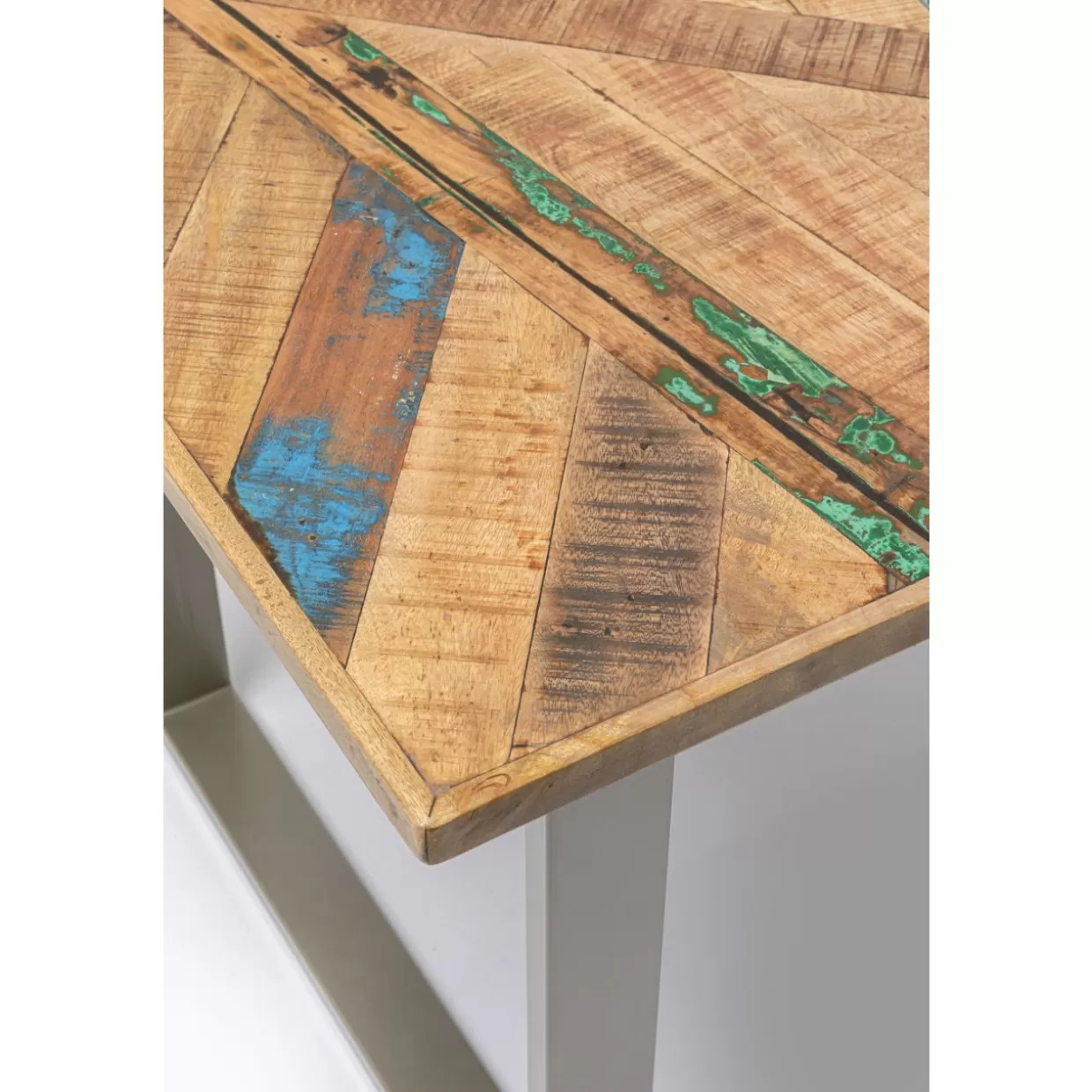 Tavolo design KARE in stile astratto - Finitura argento lucido 180x90 cm per ambienti moderni