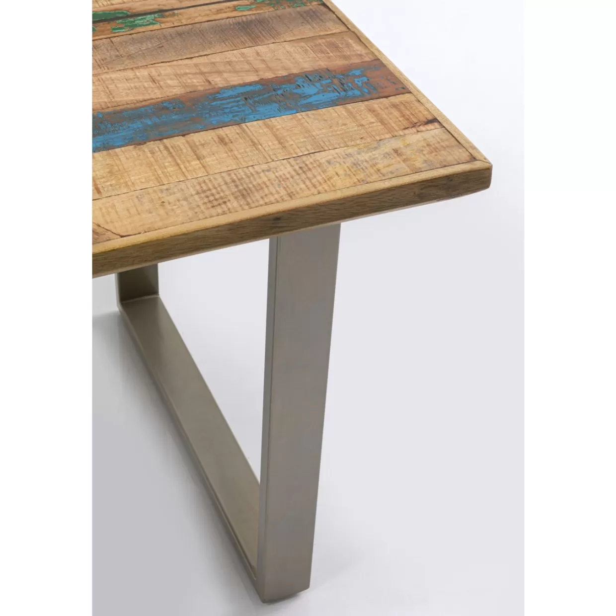 Tavolo design KARE in stile astratto - Finitura argento lucido 180x90 cm per ambienti moderni