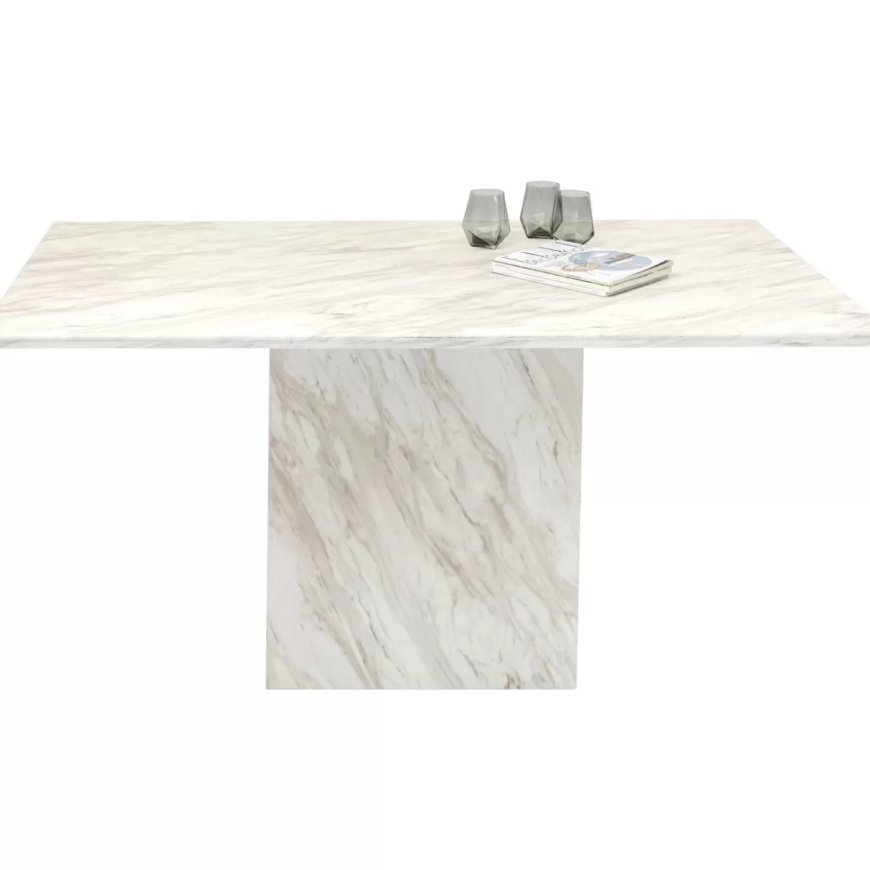 Tavolo in marmo artistico KARE Design - Elegante superficie 160x90 cm per arredamento contemporaneo