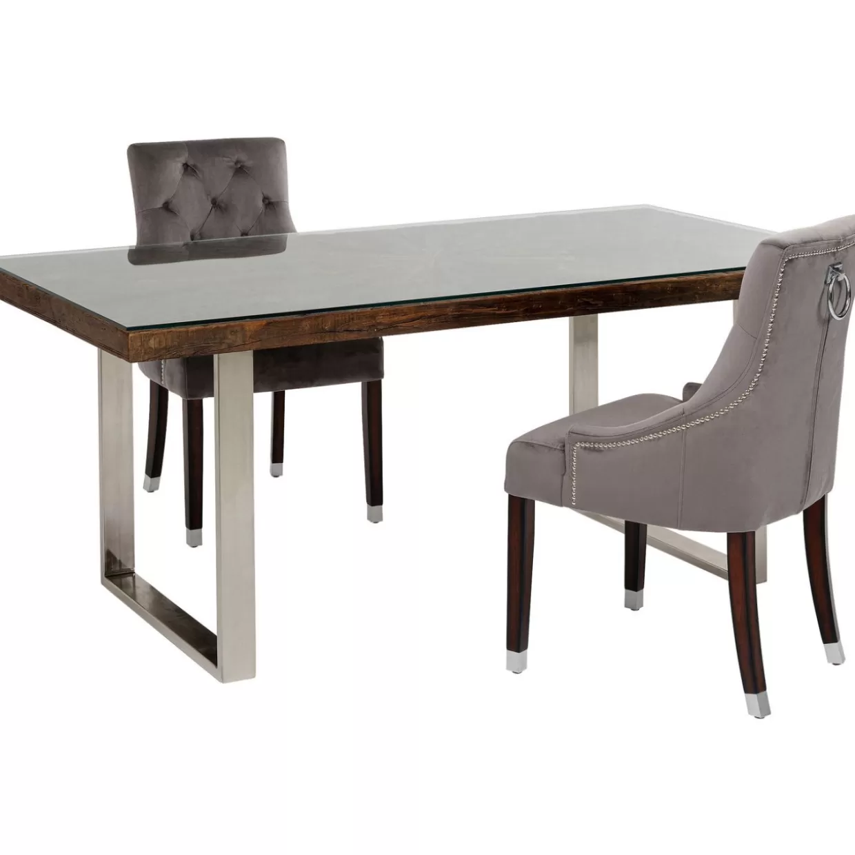 KARE Design - Tavolo moderno Conley Chrom in acciaio satinato, dimensioni 180x90 cm - Soluzione elegante per ambienti contemporanei