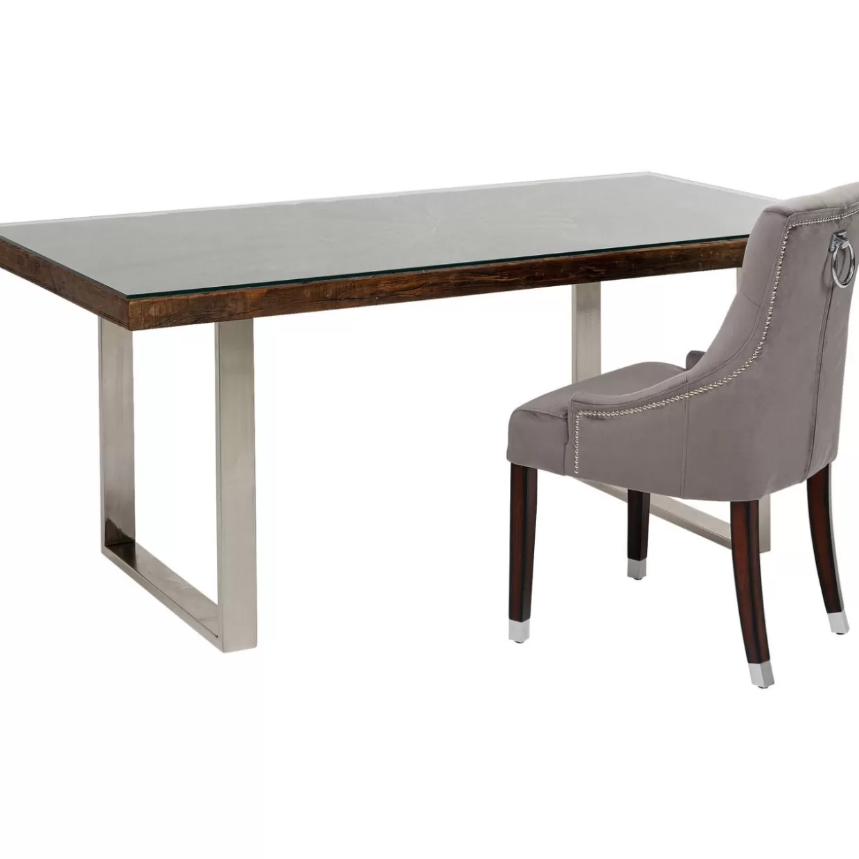 KARE Design - Tavolo moderno Conley Chrom in acciaio satinato, dimensioni 180x90 cm - Soluzione elegante per ambienti contemporanei