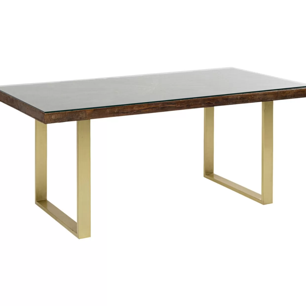 Tavolo moderno Conley in metallo effetto ottone 160x80 cm - Design elegante per interni by KARE