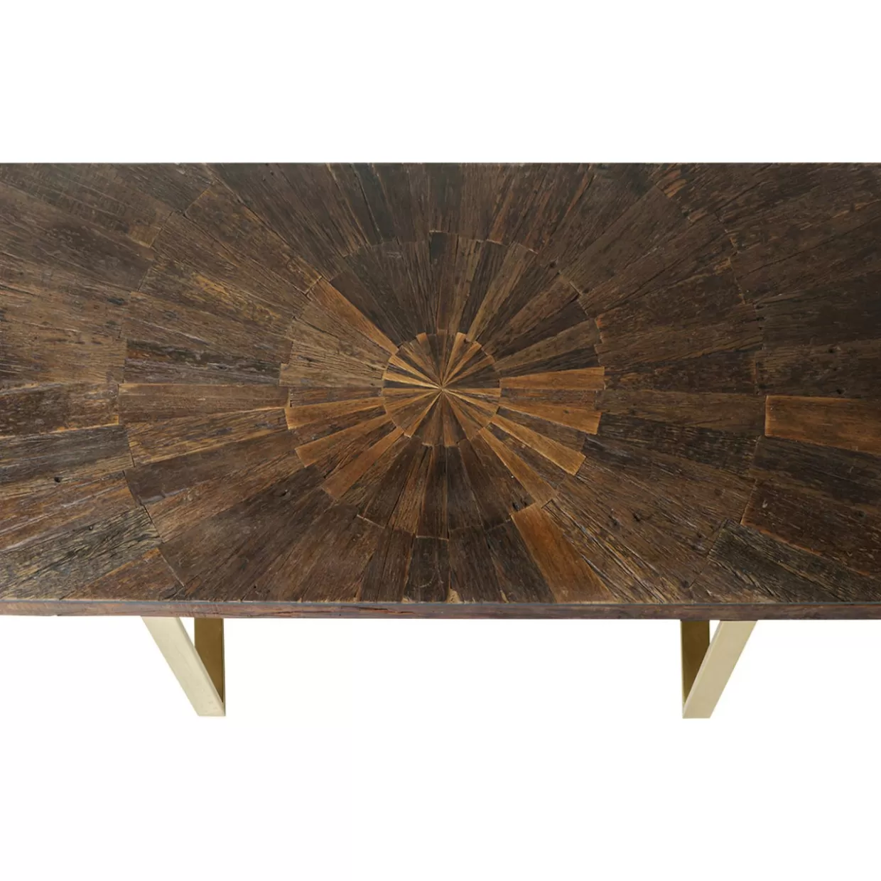 Tavolo moderno Conley in metallo effetto ottone 160x80 cm - Design elegante per interni by KARE