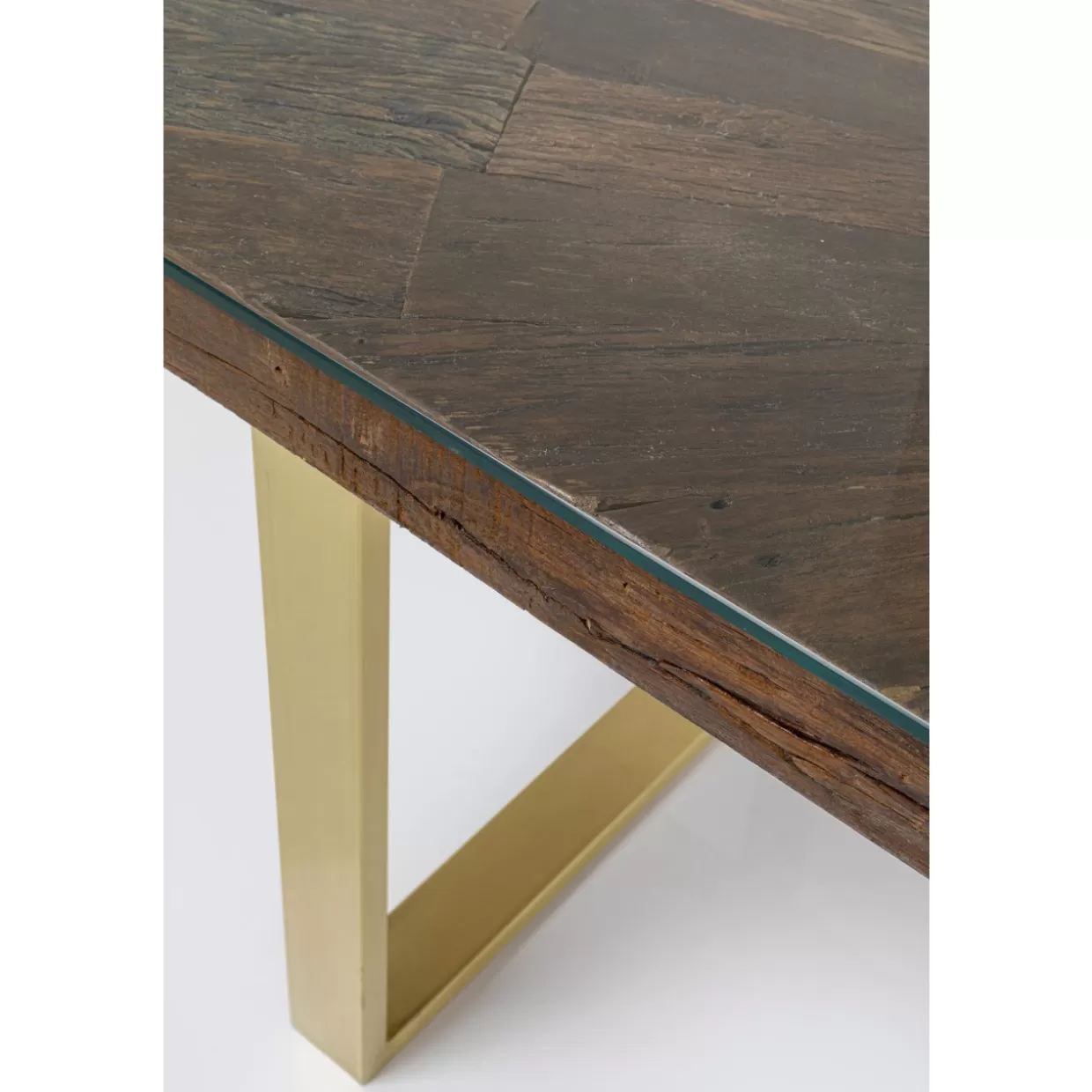 Tavolo moderno Conley in metallo effetto ottone 160x80 cm - Design elegante per interni by KARE