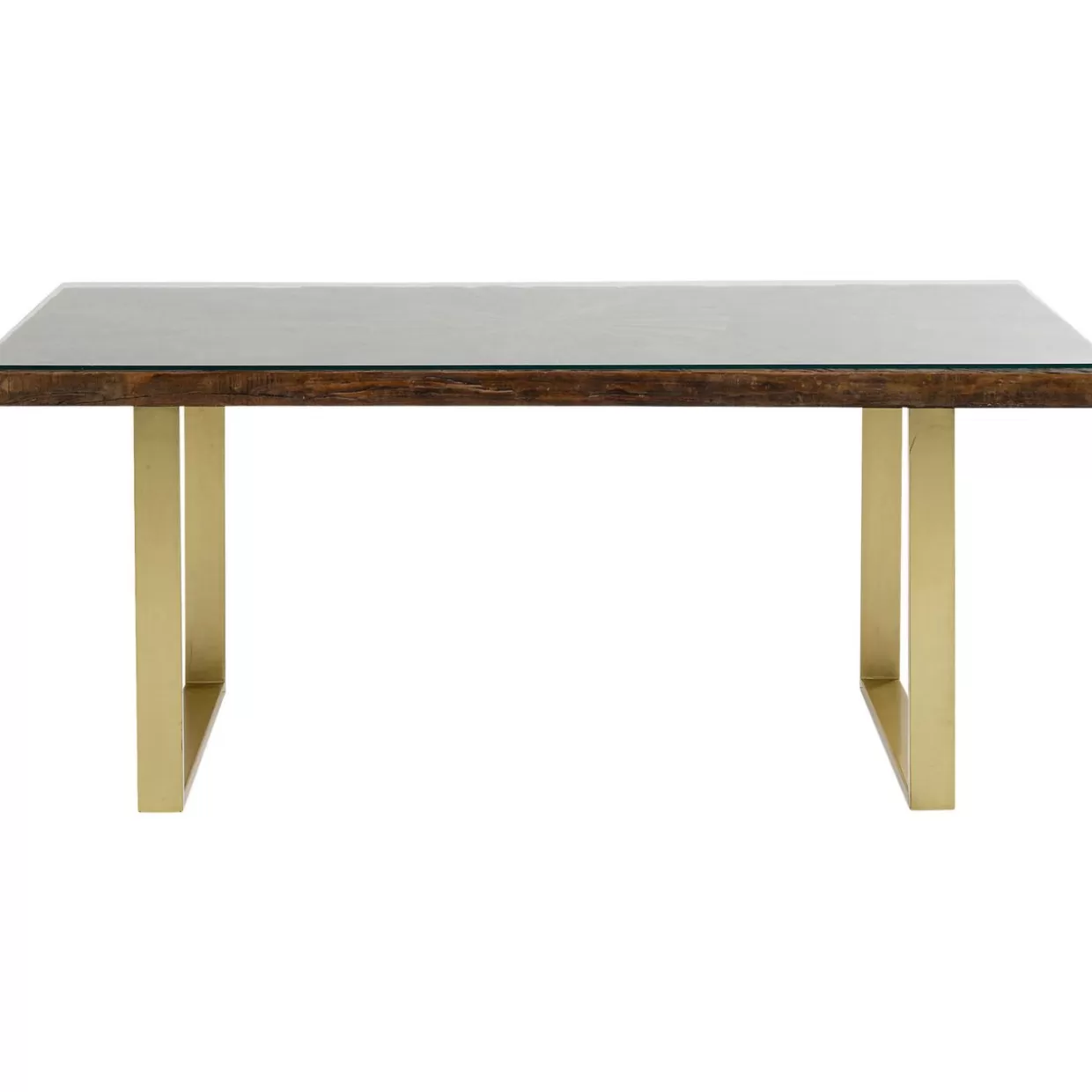 Tavolo moderno Conley in metallo effetto ottone 160x80 cm - Design elegante per interni by KARE