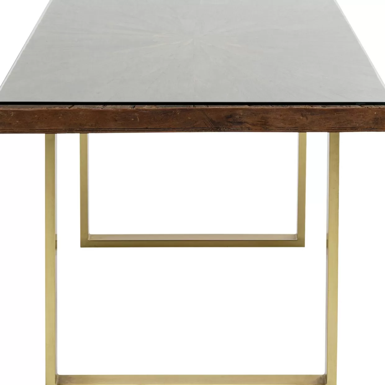 Tavolo moderno Conley in metallo effetto ottone 160x80 cm - Design elegante per interni by KARE
