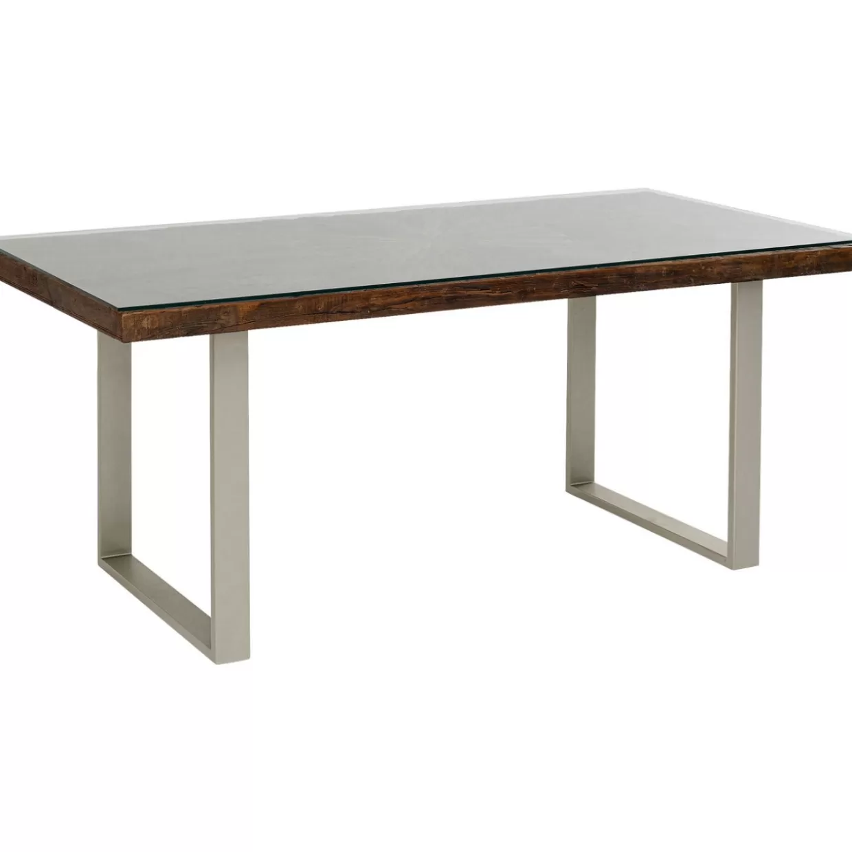 Tavolo design Conlé KARE® - Piano argento satinato 180x90 cm per soggiorno o ufficio