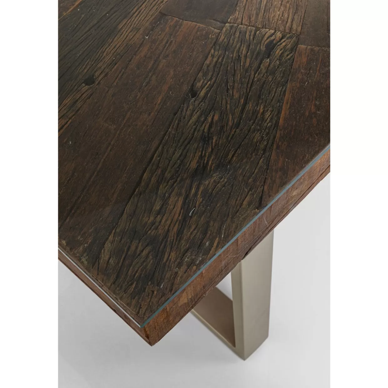 Tavolo design Conlé KARE® - Piano argento satinato 180x90 cm per soggiorno o ufficio