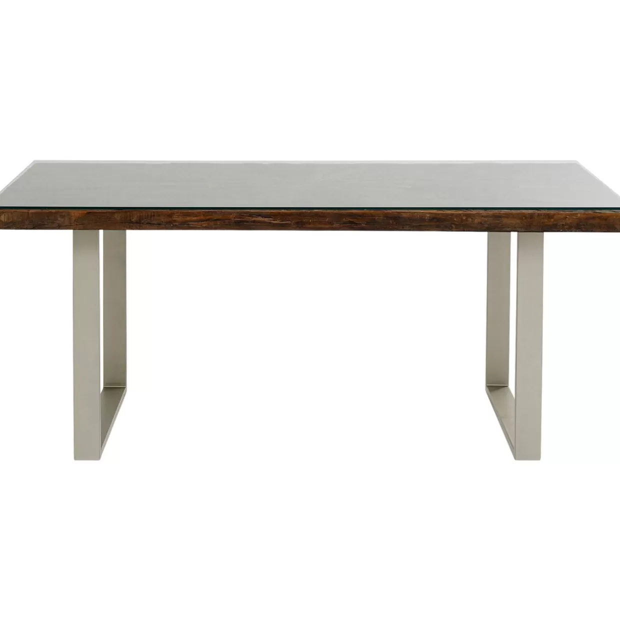 Tavolo design Conlé KARE® - Piano argento satinato 180x90 cm per soggiorno o ufficio