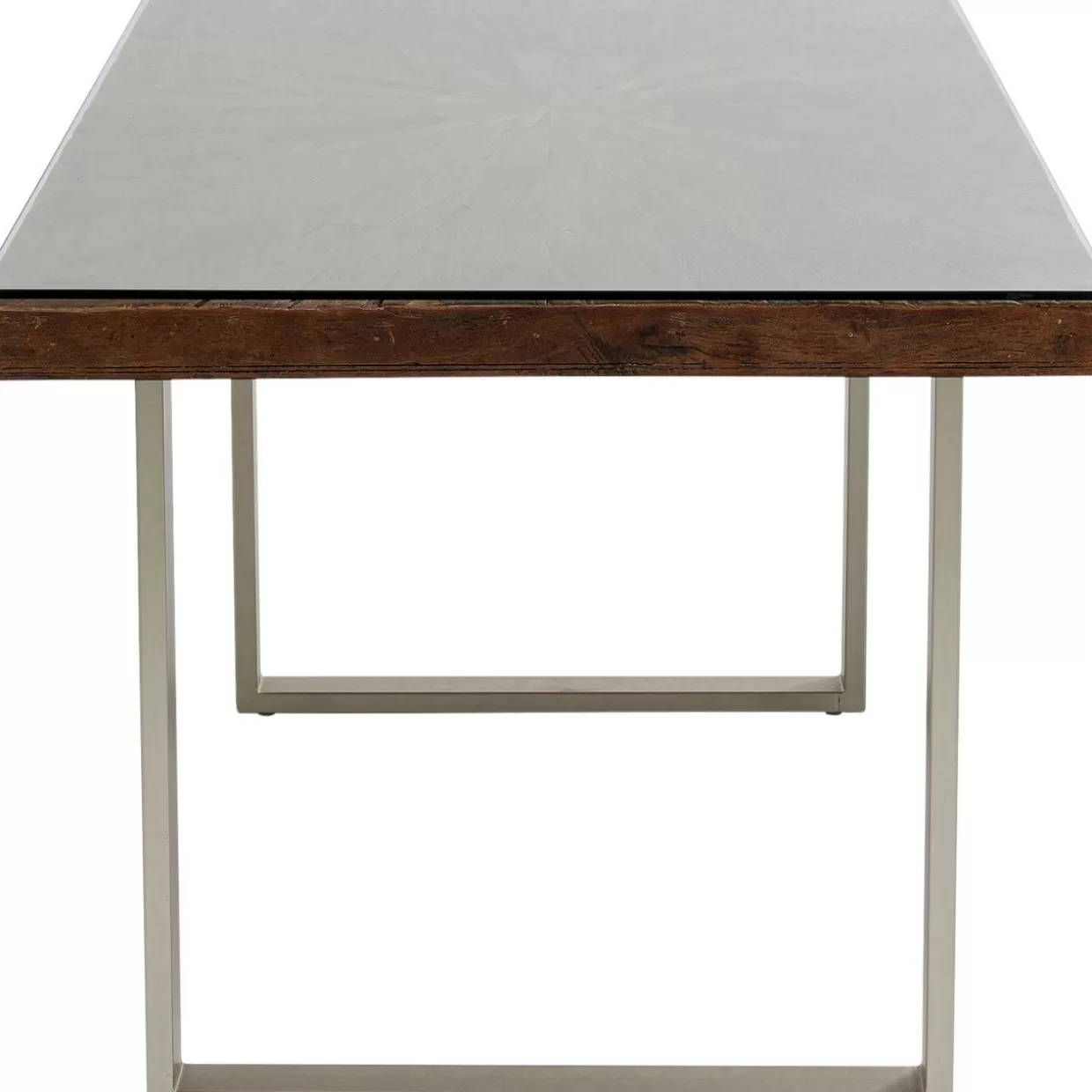 Tavolo design Conlé KARE® - Piano argento satinato 180x90 cm per soggiorno o ufficio