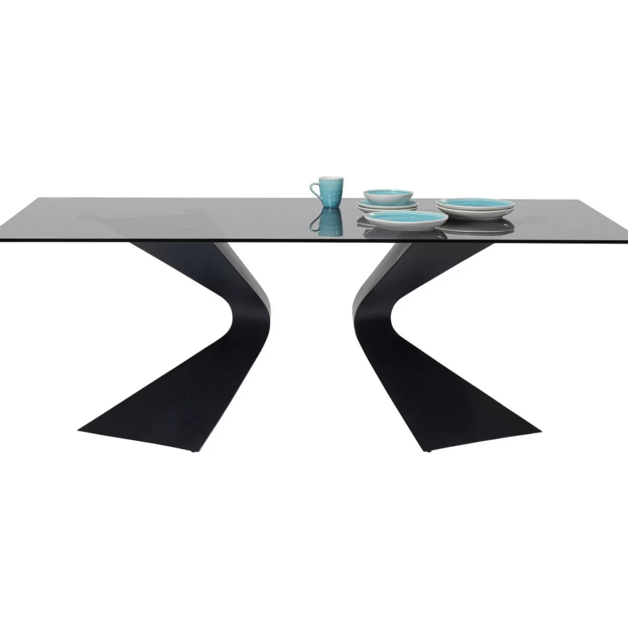 KARE DESIGN - Tavolo Gloria Nero con Struttura Moderna, Design Contemporaneo 200x100 cm