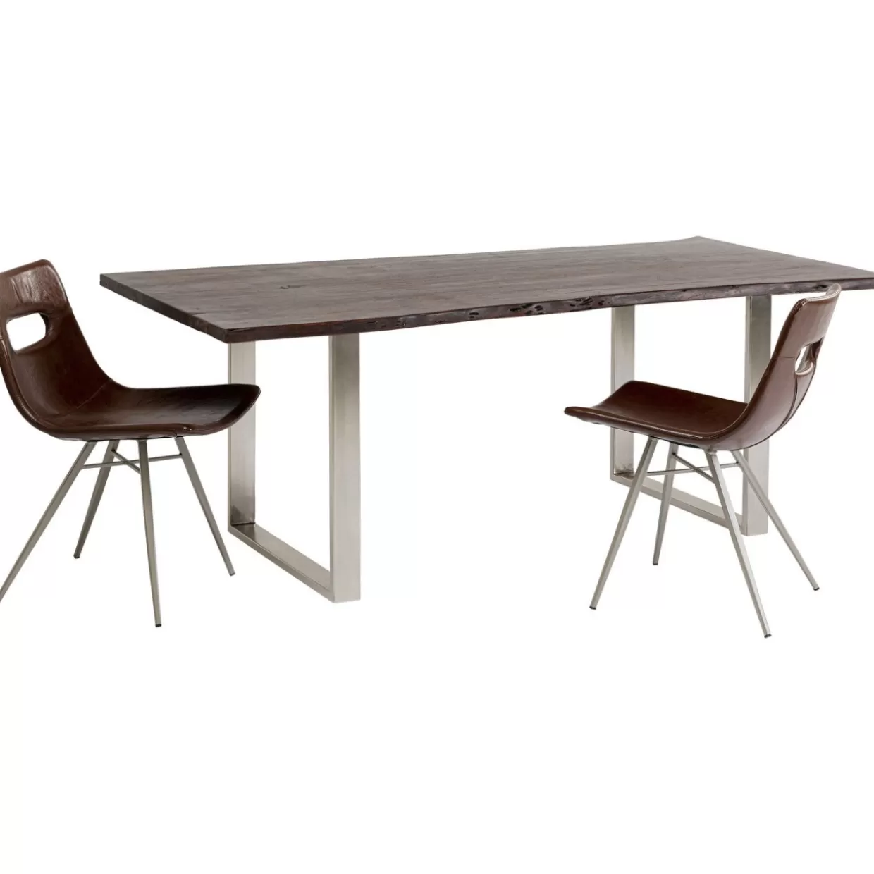 Tavolo Design Harmony KARE - Finitura Cromato Scuro, Dimensioni 160x80 cm per Ambienti Moderni
