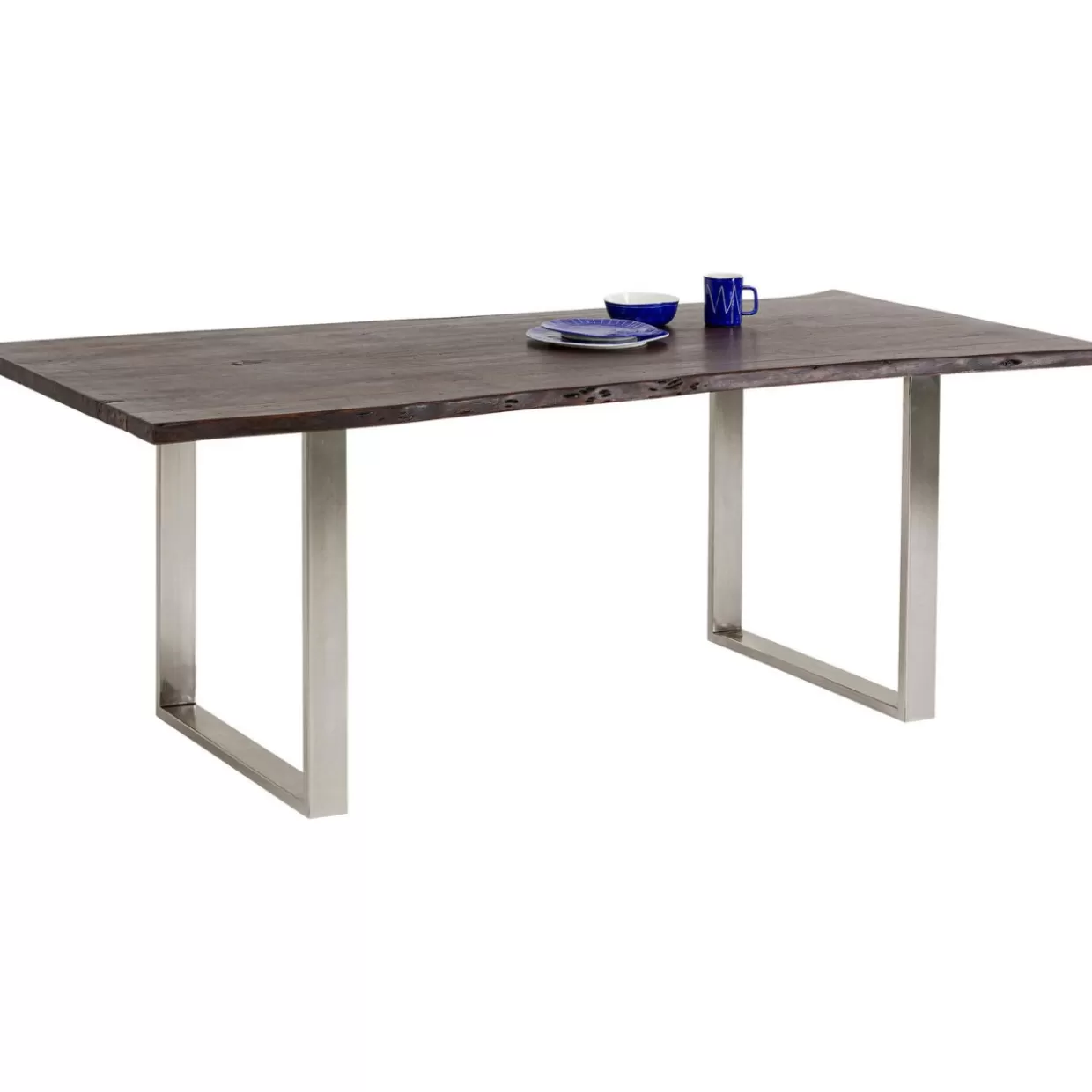 Tavolo Design Harmony KARE - Finitura Cromato Scuro, Dimensioni 160x80 cm per Ambienti Moderni