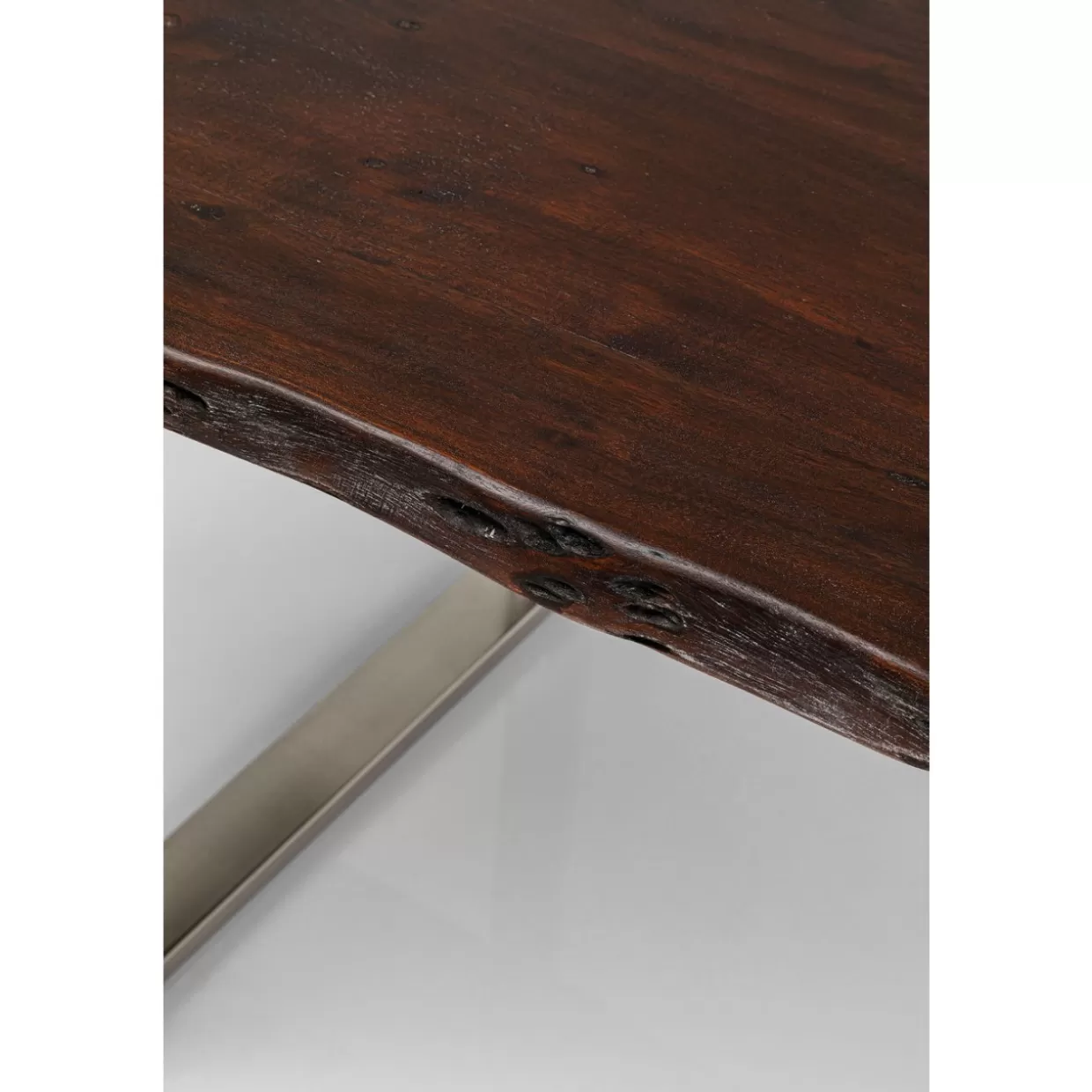 Tavolo Design Harmony KARE - Finitura Cromato Scuro, Dimensioni 160x80 cm per Ambienti Moderni