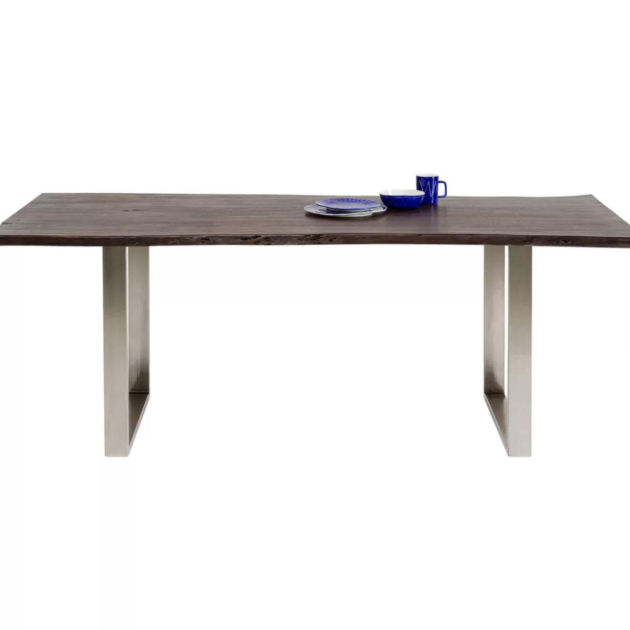 KARE Design Tavolo Harmony – Struttura Moderna in Cromo Scuro, Misure 180x90 cm