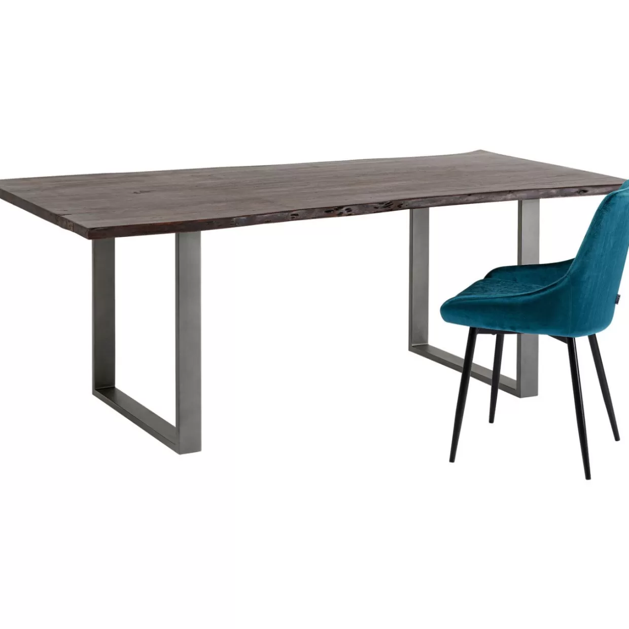 Tavolo Design KARE Harmony - Struttura in Acciaio Brunito Antracite 160x80 cm, Soluzione Elegante per Interni Ricercati