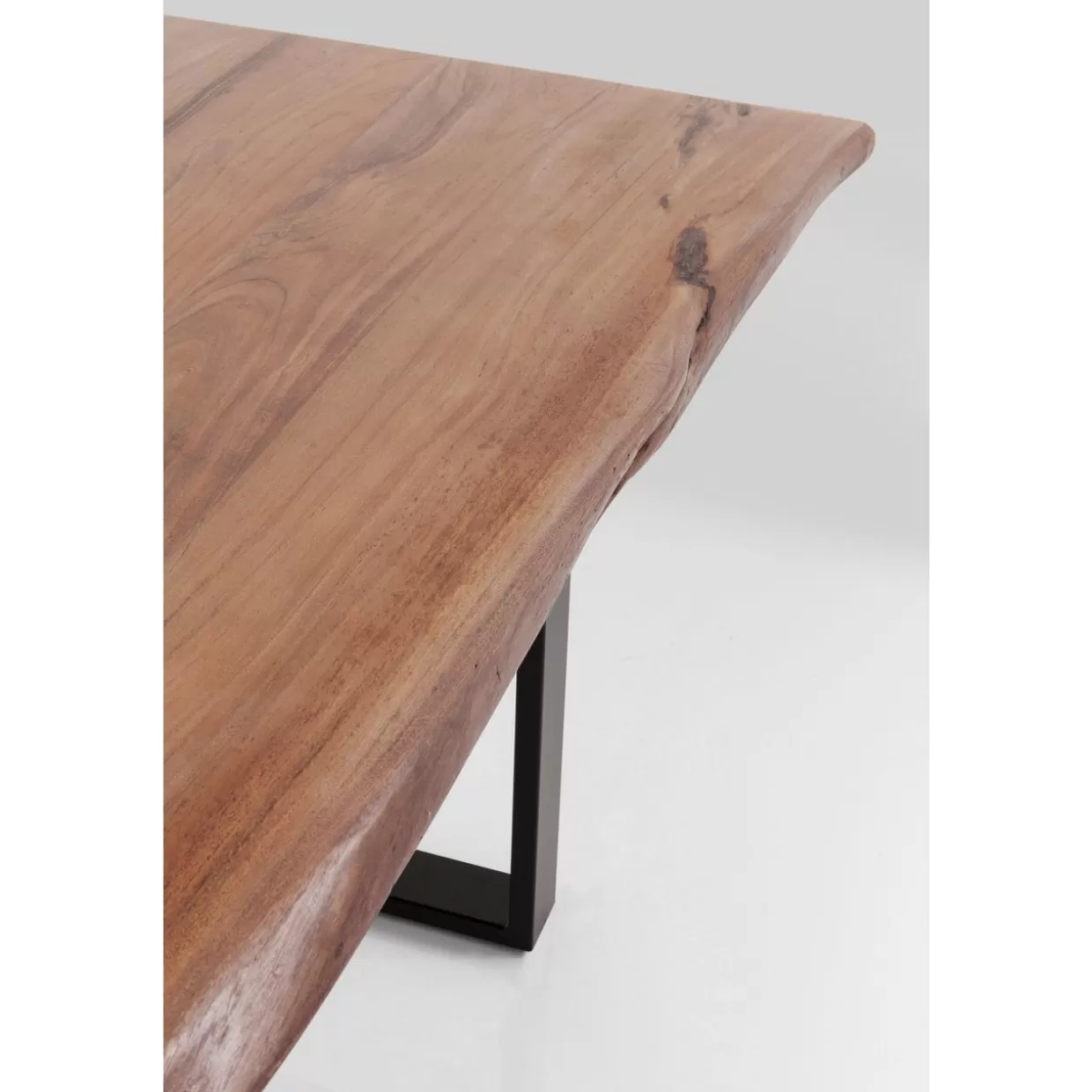 Tavolo Harmony KARE Design - Struttura in acciaio brunito con piano 200x100 cm per ambienti industrial chic 

(：，