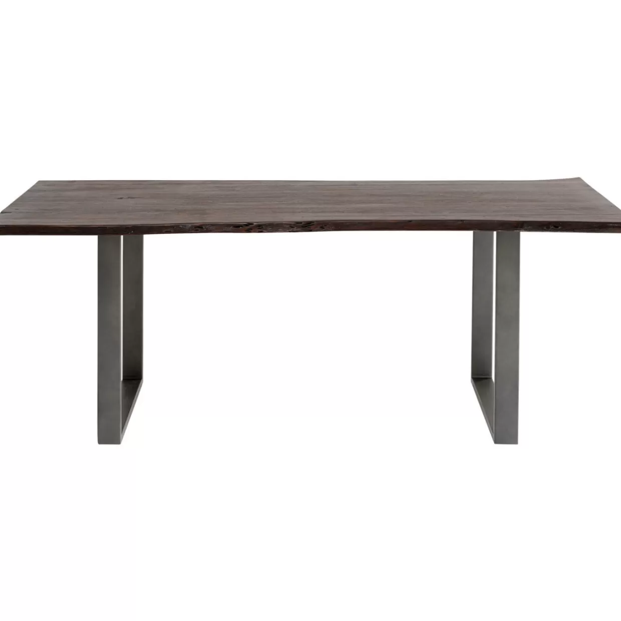 Tavolo Harmony KARE Design - Struttura in acciaio brunito con piano 200x100 cm per ambienti industrial chic 

(：，