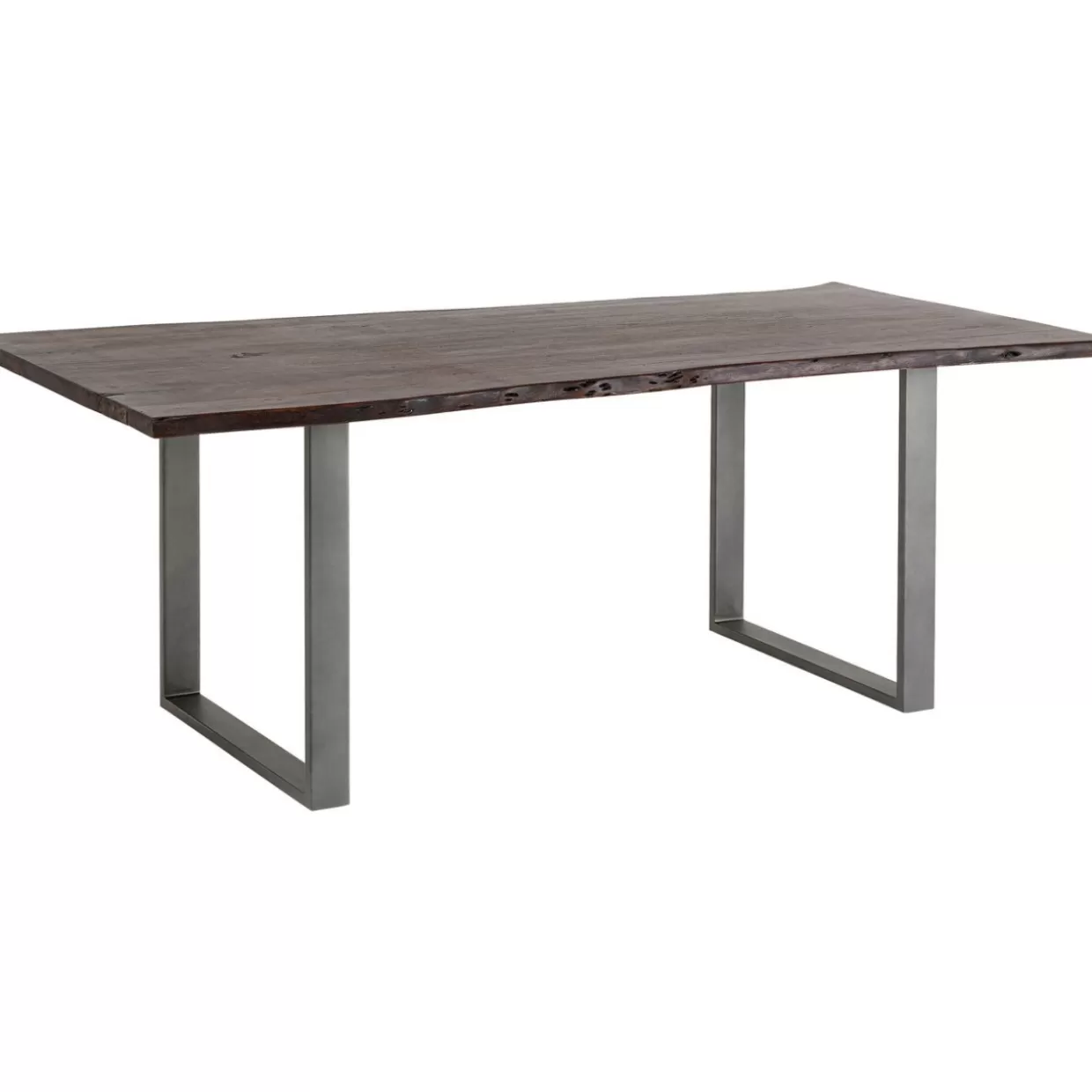 Tavolo Harmony KARE Design - Struttura in acciaio brunito con piano 200x100 cm per ambienti industrial chic 

(：，