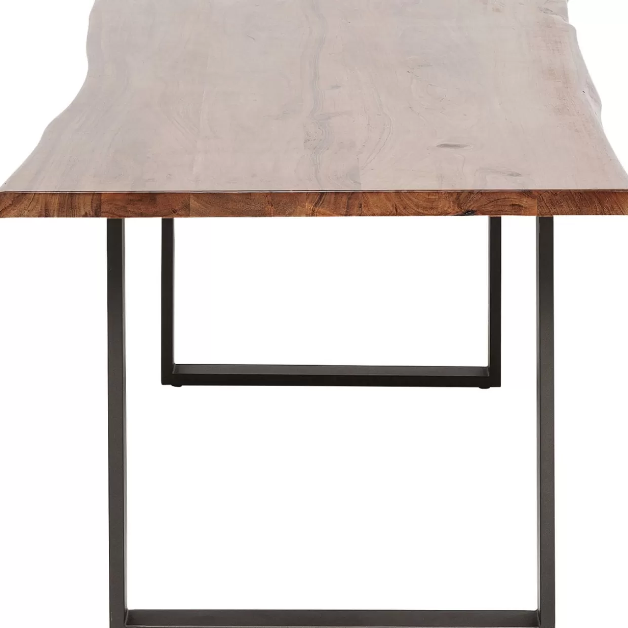 Tavolo Harmony KARE Design - Struttura in acciaio brunito con piano 200x100 cm per ambienti industrial chic 

(：，