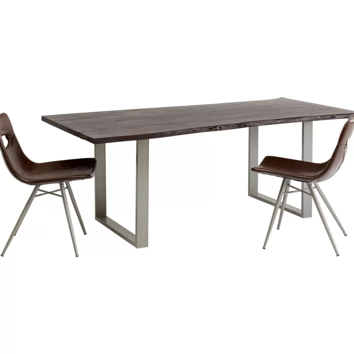 Tavolo Design Harmony KARE - Finitura Argento Antracite, Formato 160x80 cm per Ambienti Moderni