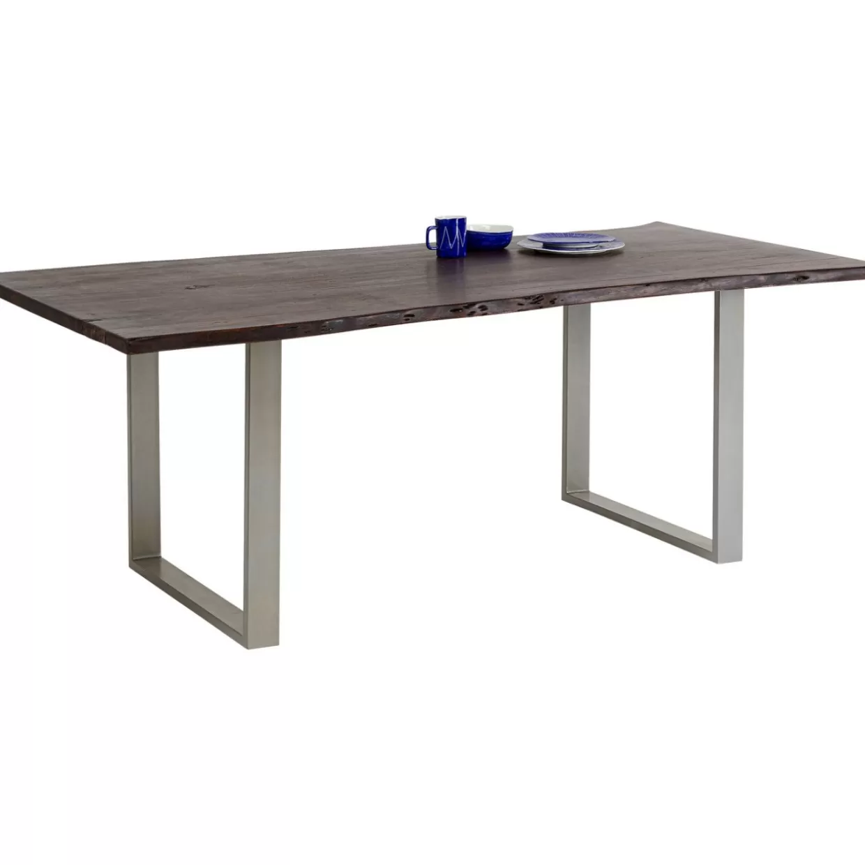 Tavolo Design Harmony KARE - Finitura Argento Antracite, Formato 160x80 cm per Ambienti Moderni