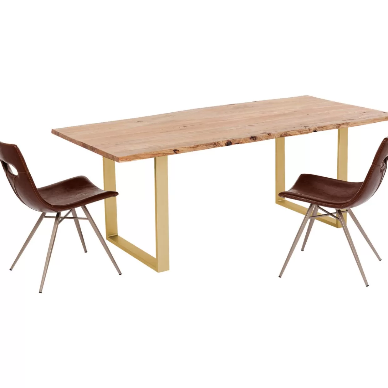 Tavolo Harmony in ottone brunito - Design contemporaneo 180x90 cm per interni KARE 

（：，