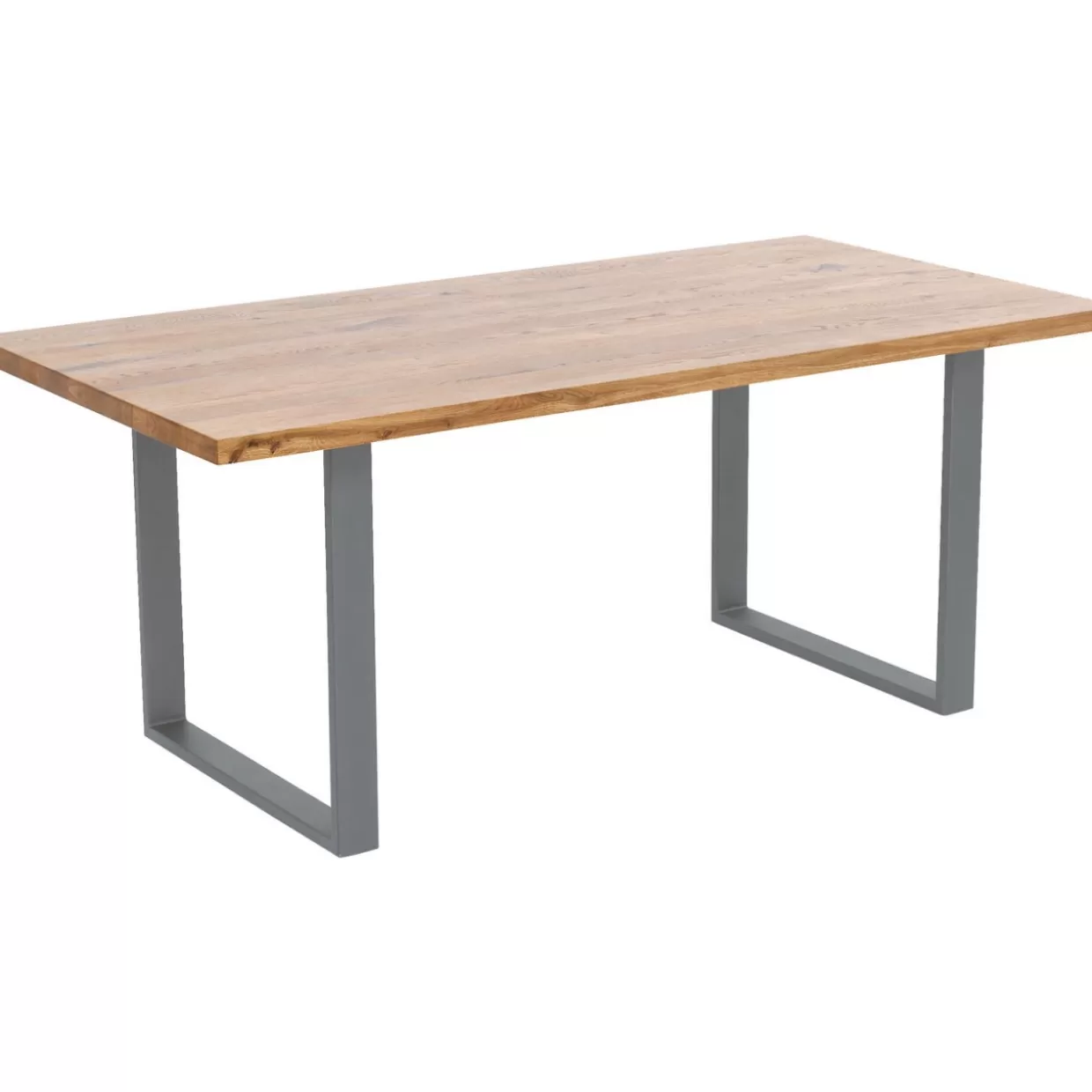 Tavolo Jackie di KARE Design - Fusione industriale tra quercia naturale e acciaio grezzo, dimensioni 160x80 cm, stile unico e robusto.