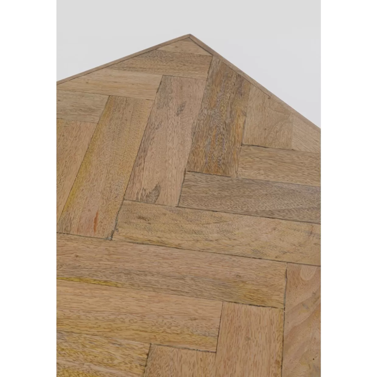 Tavolo Elegante Parquet Cromato 180x90 cm - Design Esclusivo KARE con Rivestimento in Legno Pregiato