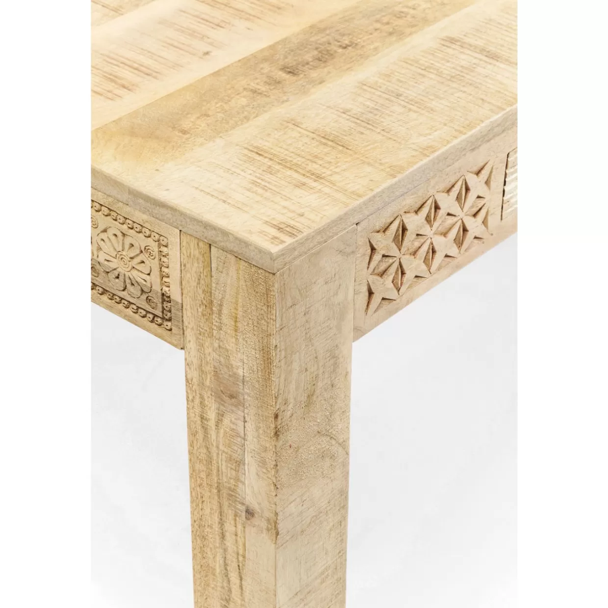KARE Design Tavolo Minimalista Puro Linea Essenziale - Piano in Legno 200x100 cm per Interni Moderni