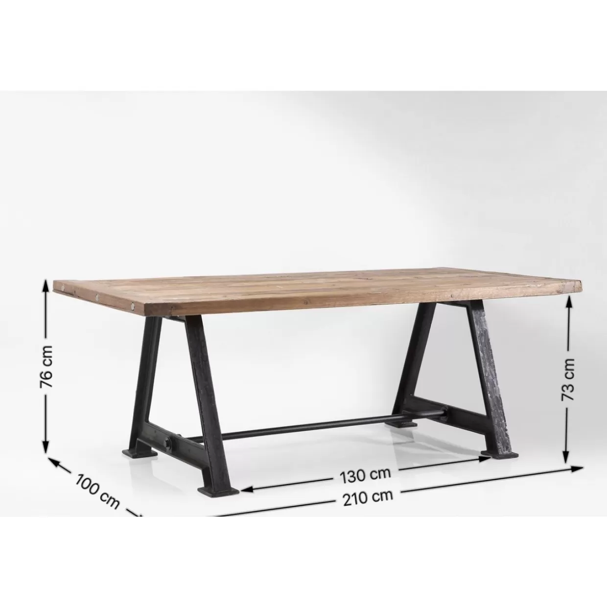 Tavolo industriale ispirato alle ferrovie - Design esclusivo KARE 210x100 cm