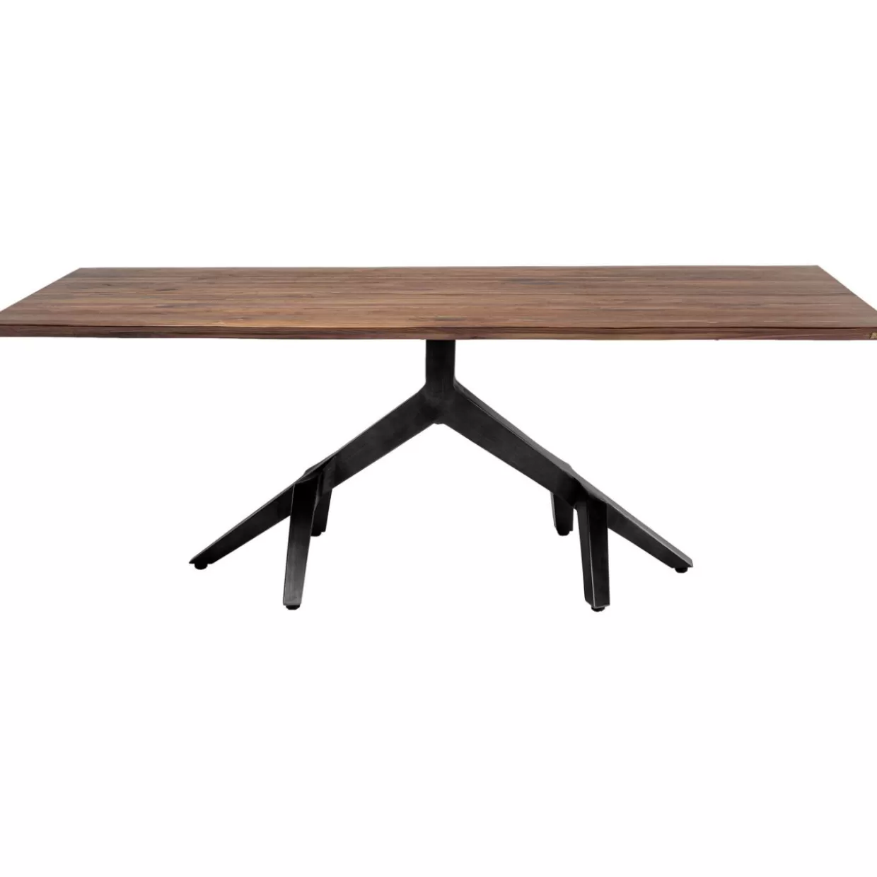 Tavolo Roots Dark KARE Design in legno massello, dimensioni 220x100 cm - stile naturale per soggiorno moderno