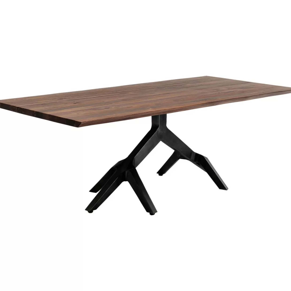 Tavolo Roots Dark KARE Design in legno massello, dimensioni 220x100 cm - stile naturale per soggiorno moderno