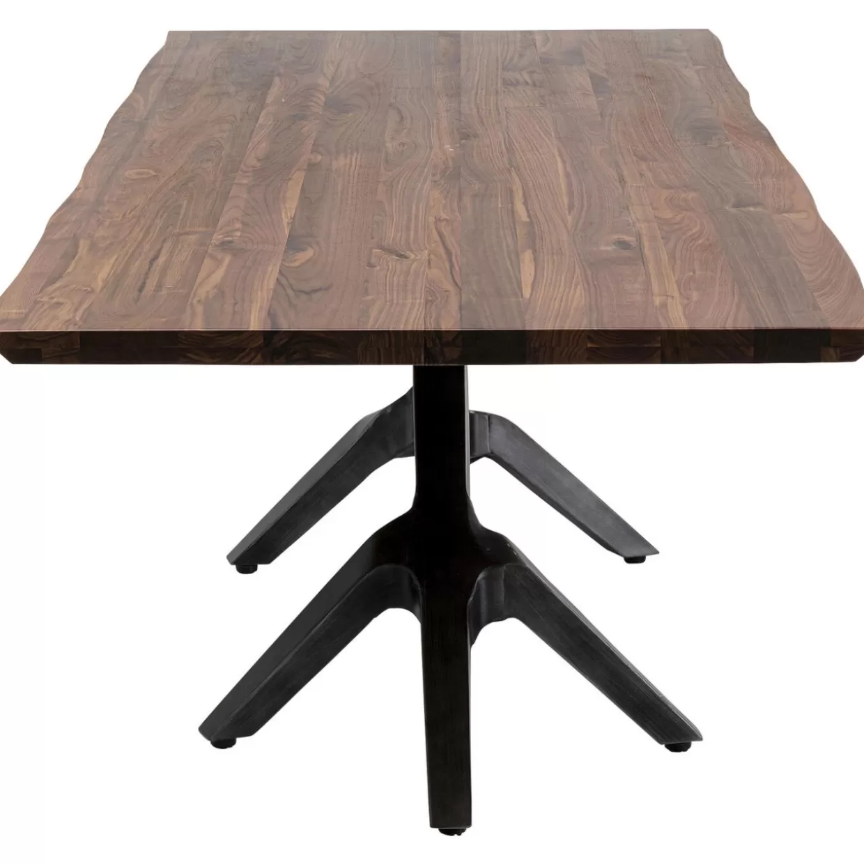 Tavolo Roots Dark KARE Design in legno massello, dimensioni 220x100 cm - stile naturale per soggiorno moderno