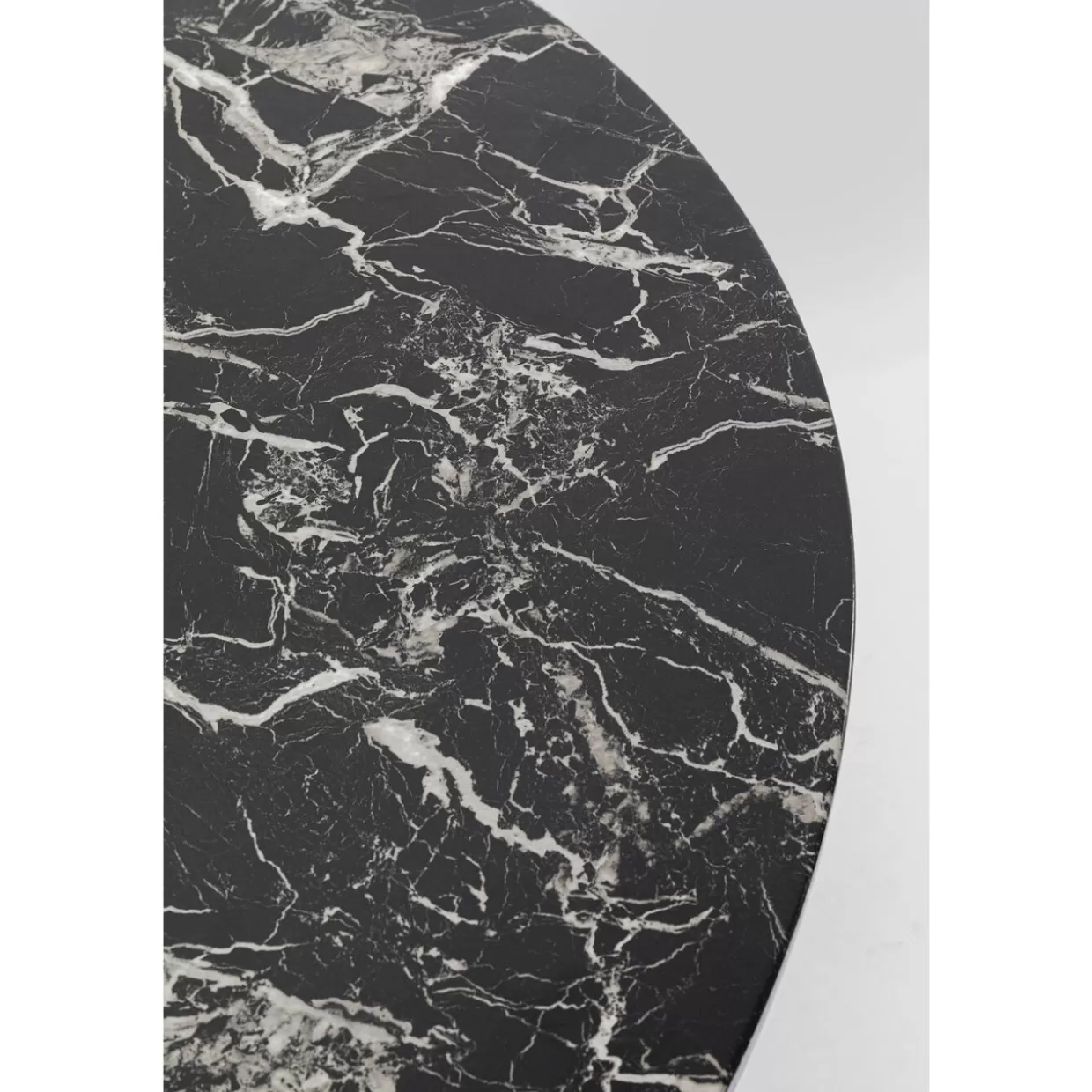 Tavolo elegante in marmo nero Schickeria | Design moderno KARE, diametro 110 cm per ambienti raffinati