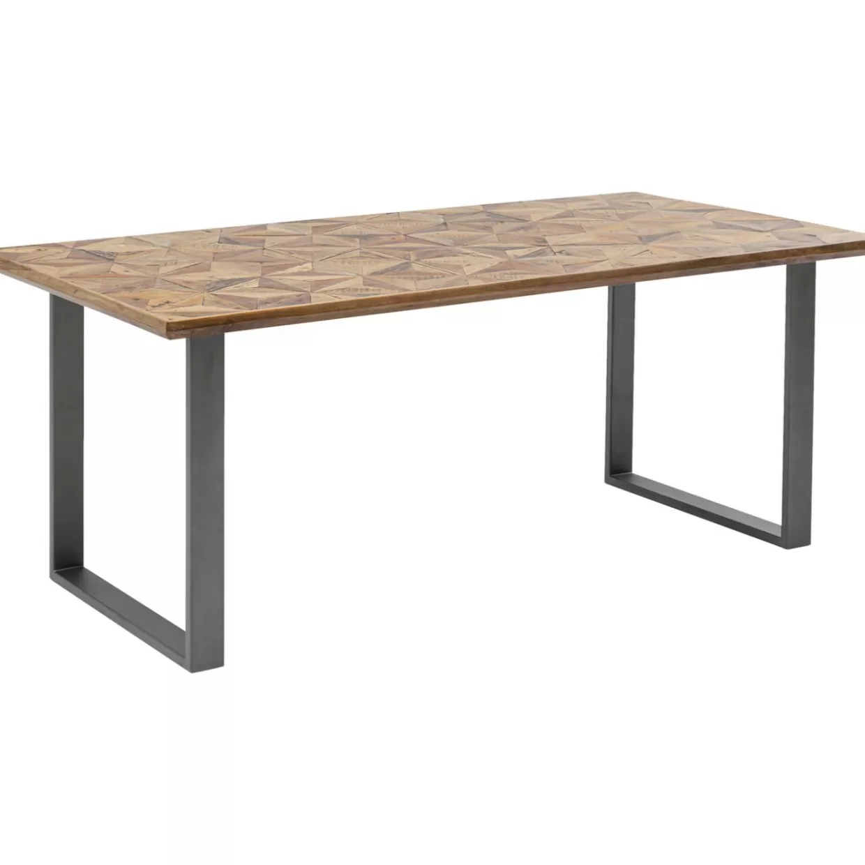 Tavolo design industriale KARE Stars - Struttura in acciaio grezzo 180x90 cm per interni moderni