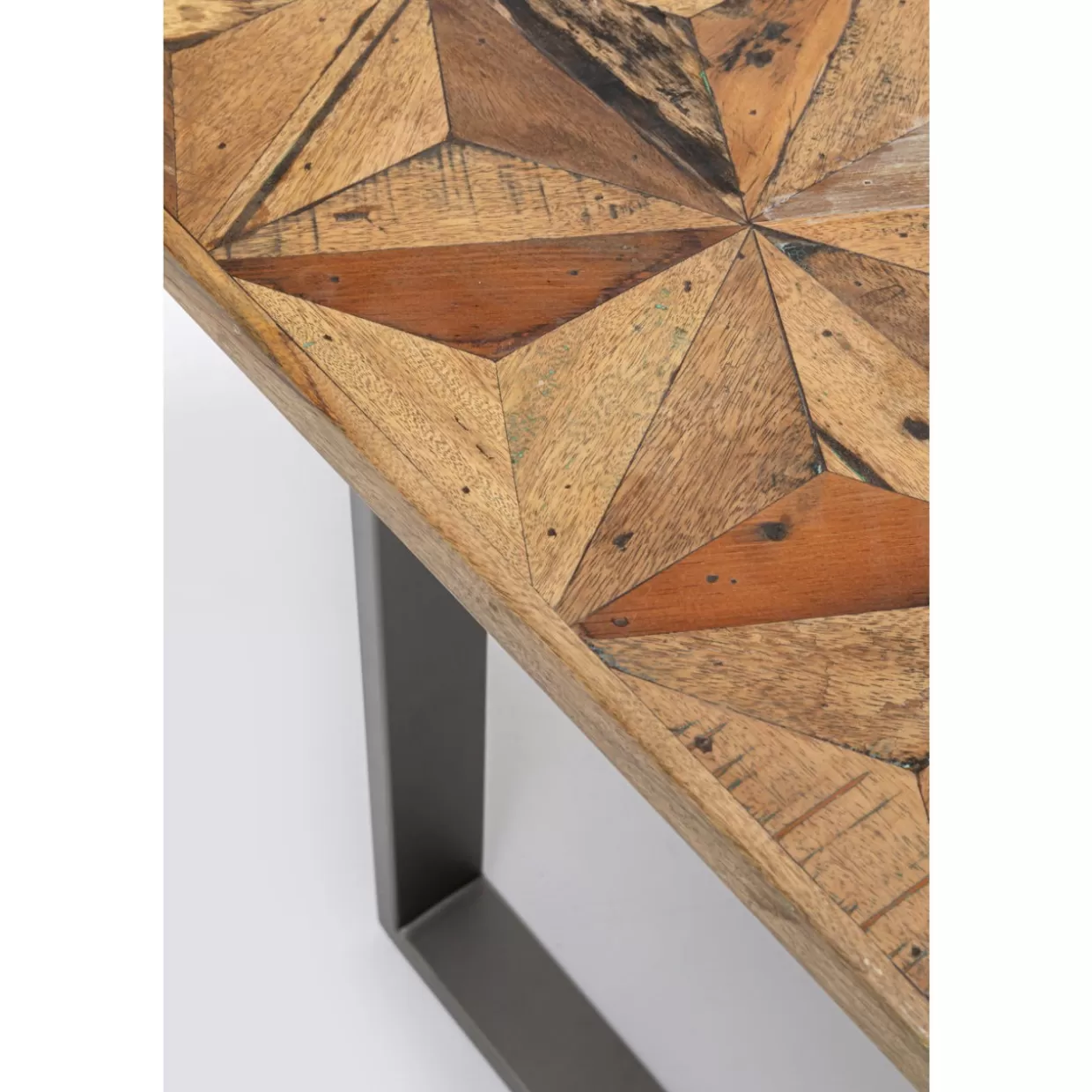 Tavolo design industriale KARE Stars - Struttura in acciaio grezzo 180x90 cm per interni moderni