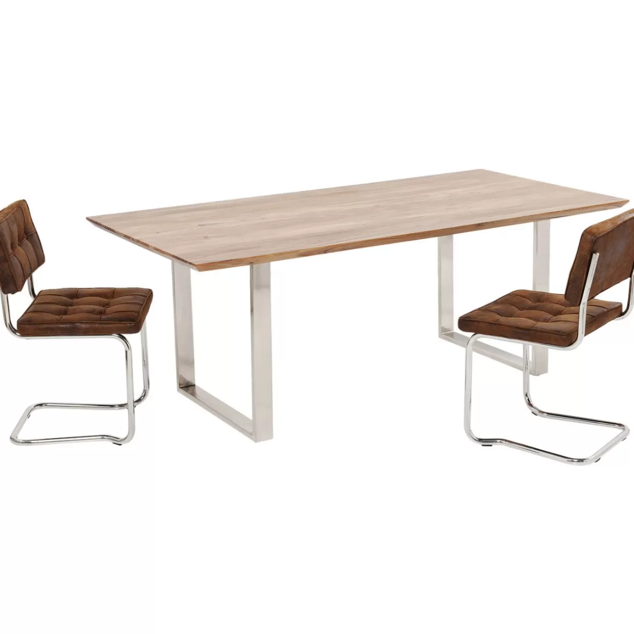 KARE Design - Tavolo Sinfonia Cromata 180x90 cm, design contemporaneo con eleganza industriale per arredi moderni