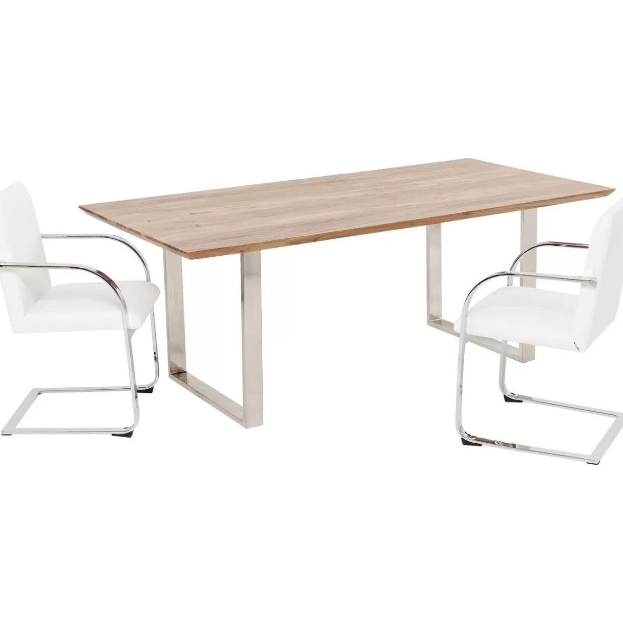 KARE Design - Tavolo Sinfonia Cromata 180x90 cm, design contemporaneo con eleganza industriale per arredi moderni
