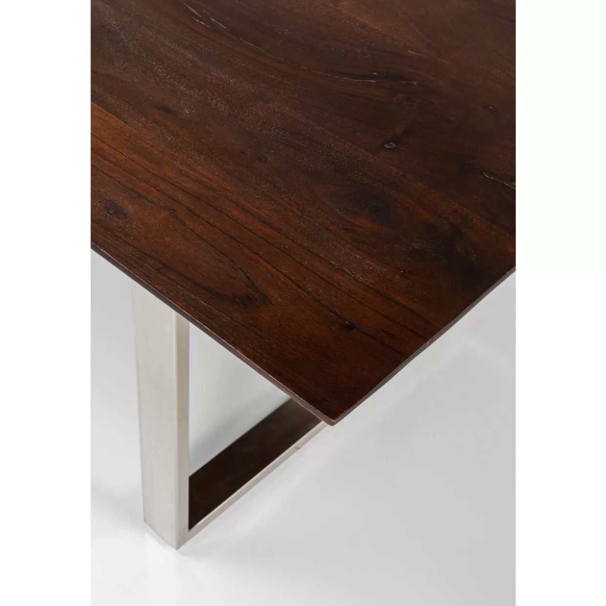 Tavolo design KARE Symphony - Finitura cromo scuro elegante, misura 200x100 cm - Ideale per interni moderni