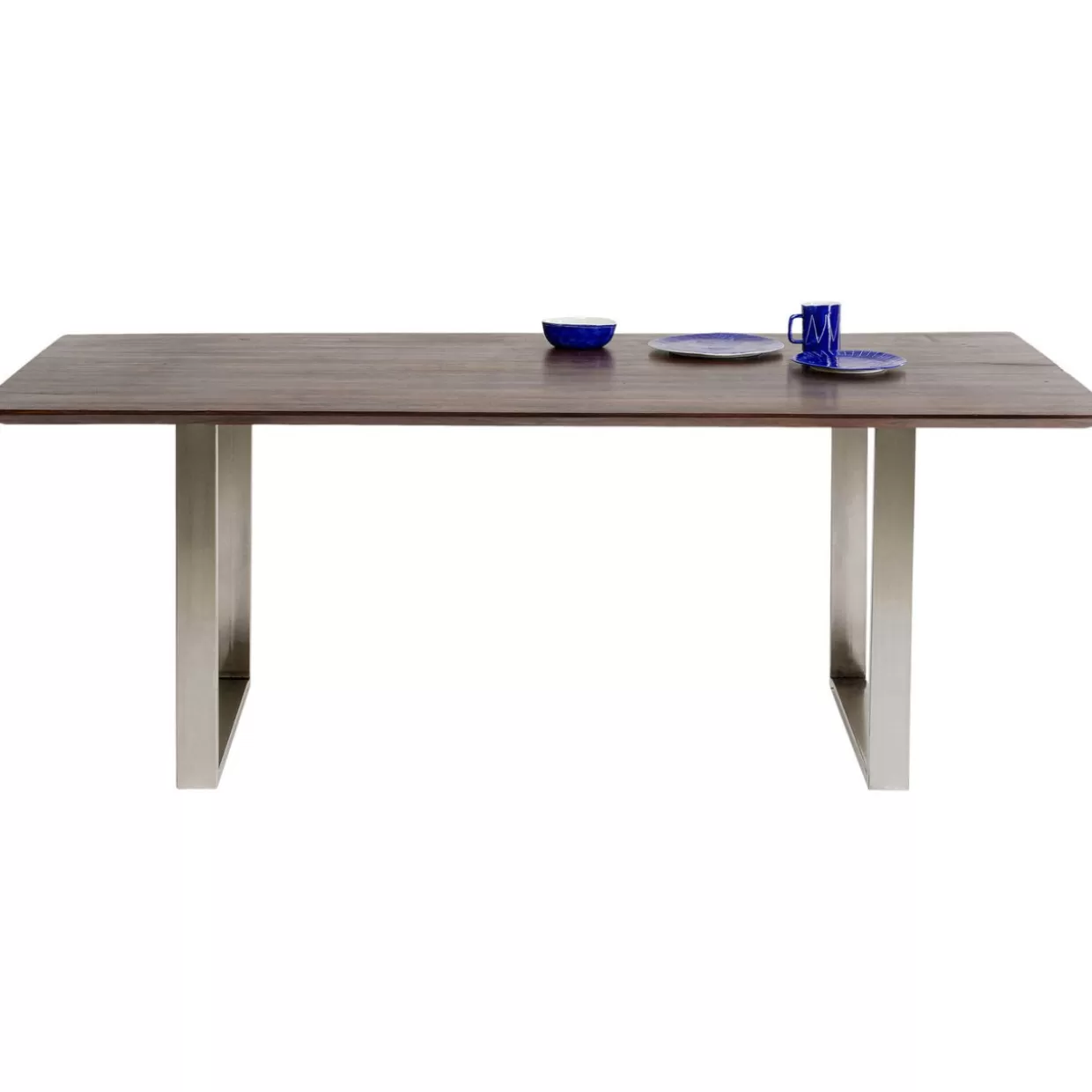Tavolo design KARE Symphony - Finitura cromo scuro elegante, misura 200x100 cm - Ideale per interni moderni