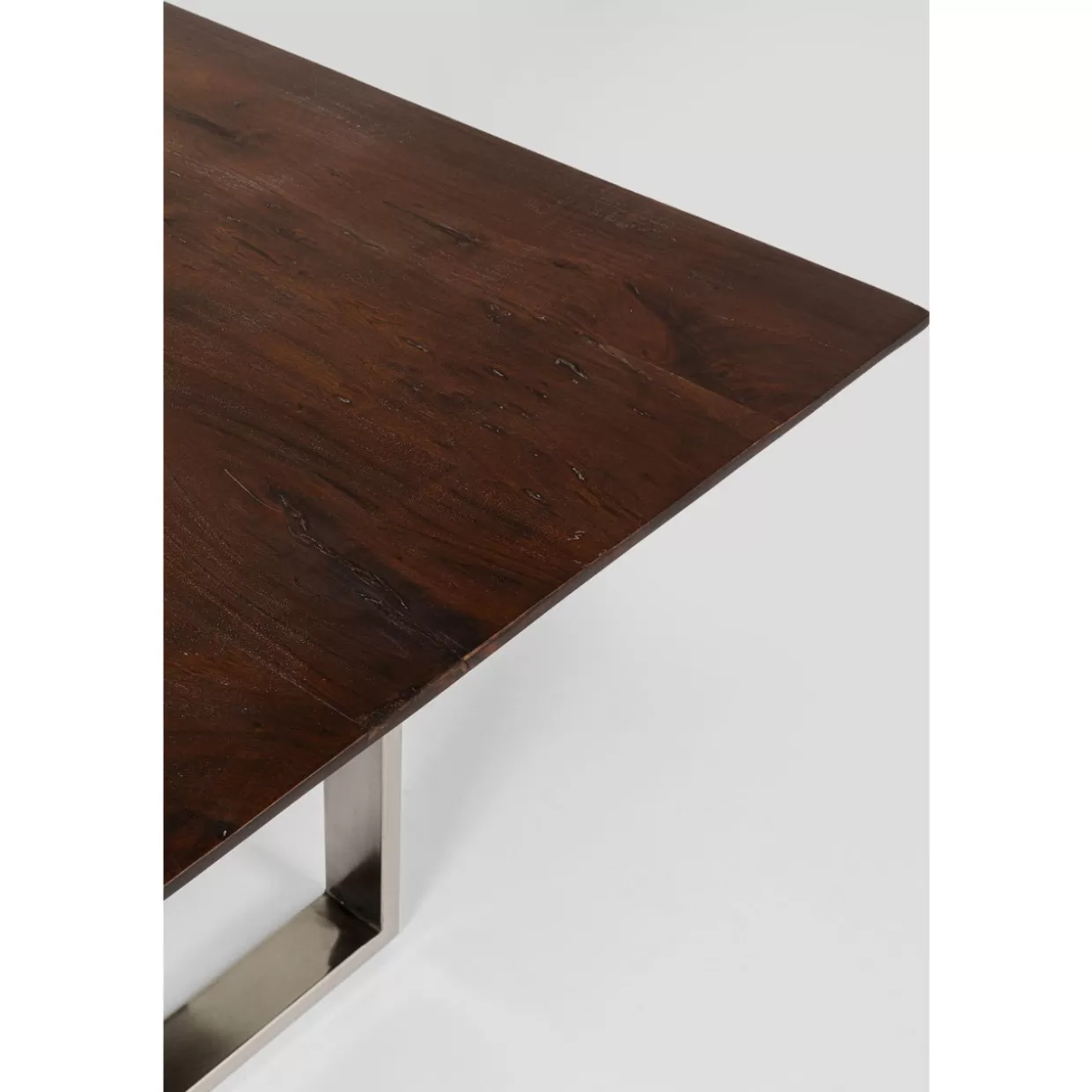Tavolo design KARE Symphony - Finitura cromo scuro elegante, misura 200x100 cm - Ideale per interni moderni