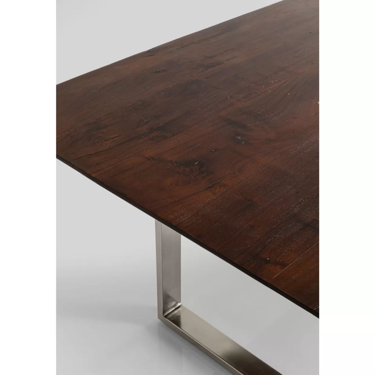 Tavolo design KARE Symphony - Finitura cromo scuro elegante, misura 200x100 cm - Ideale per interni moderni