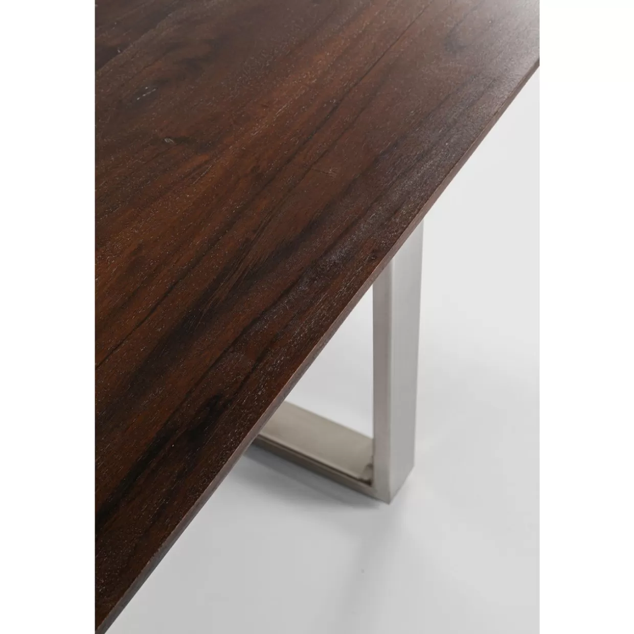 Tavolo design KARE Symphony - Finitura cromo scuro elegante, misura 200x100 cm - Ideale per interni moderni