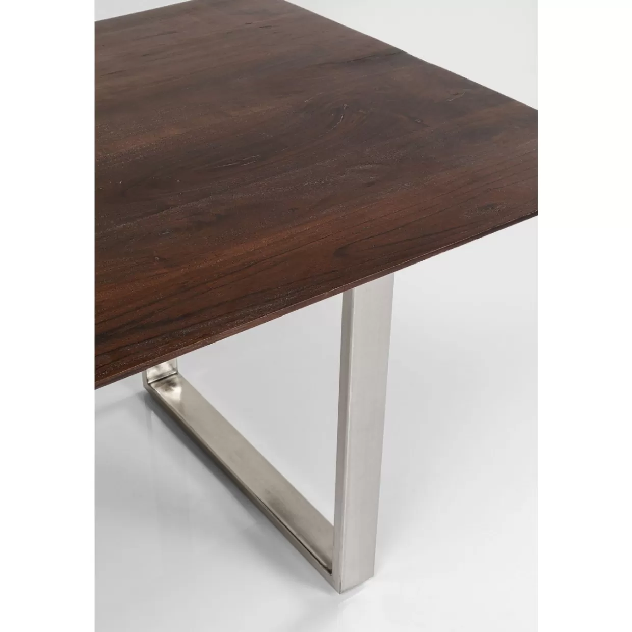 Tavolo design KARE Symphony - Finitura cromo scuro elegante, misura 200x100 cm - Ideale per interni moderni