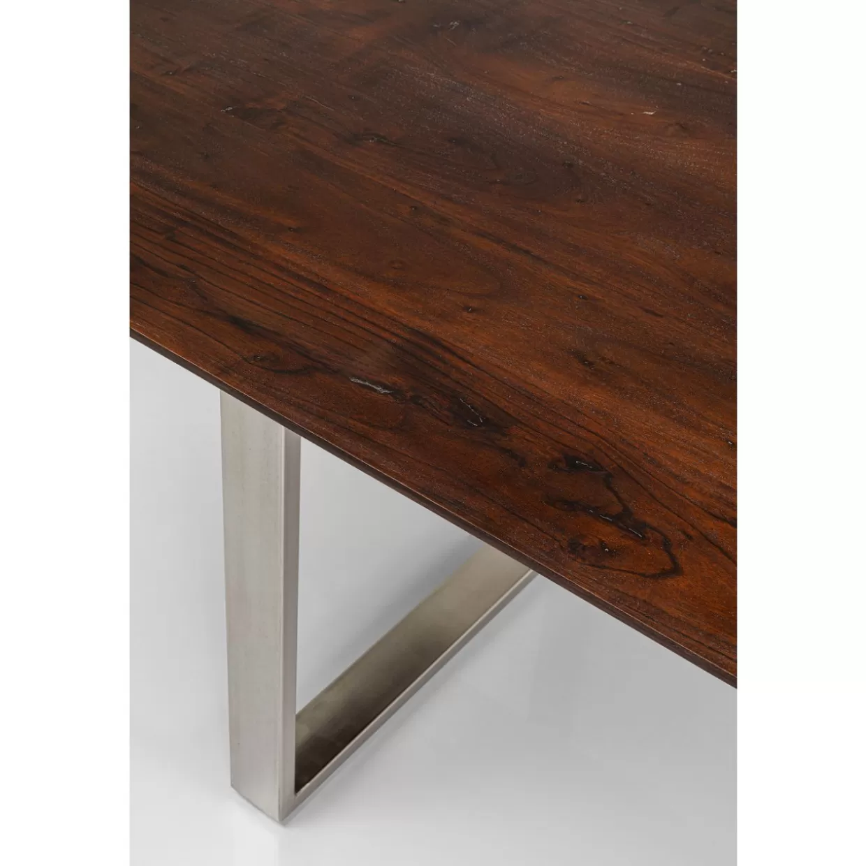 Tavolo design KARE Symphony - Finitura cromo scuro elegante, misura 200x100 cm - Ideale per interni moderni