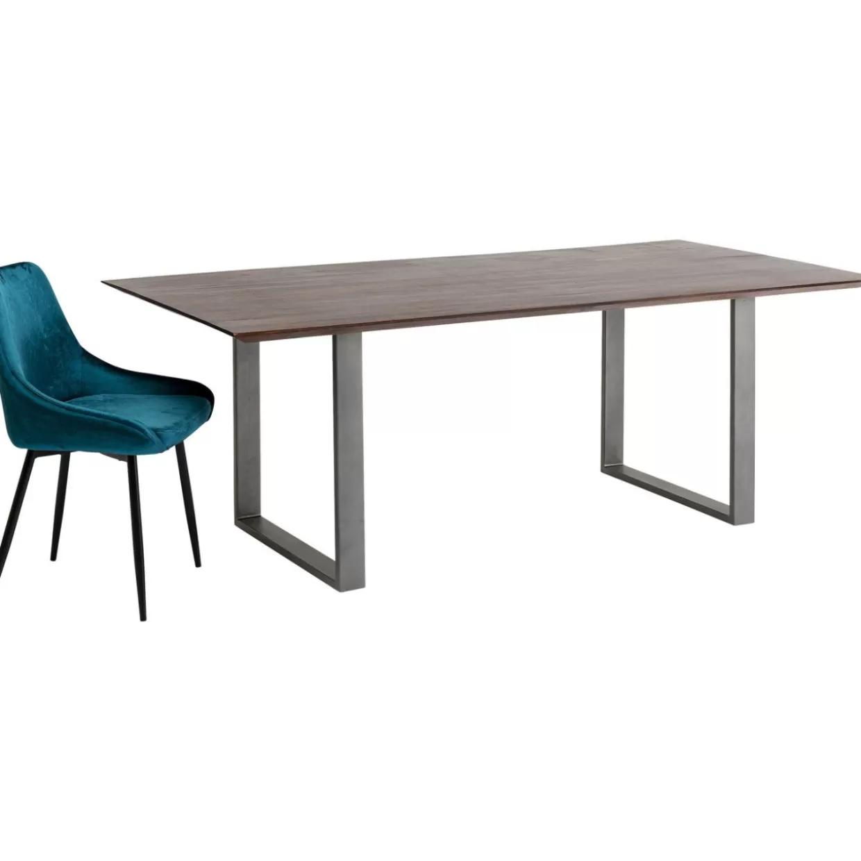 Tavolo Symphony in Acciaio Brunito - Design Industriale KARE, 200x100 cm per Ambienti Moderni

（：，