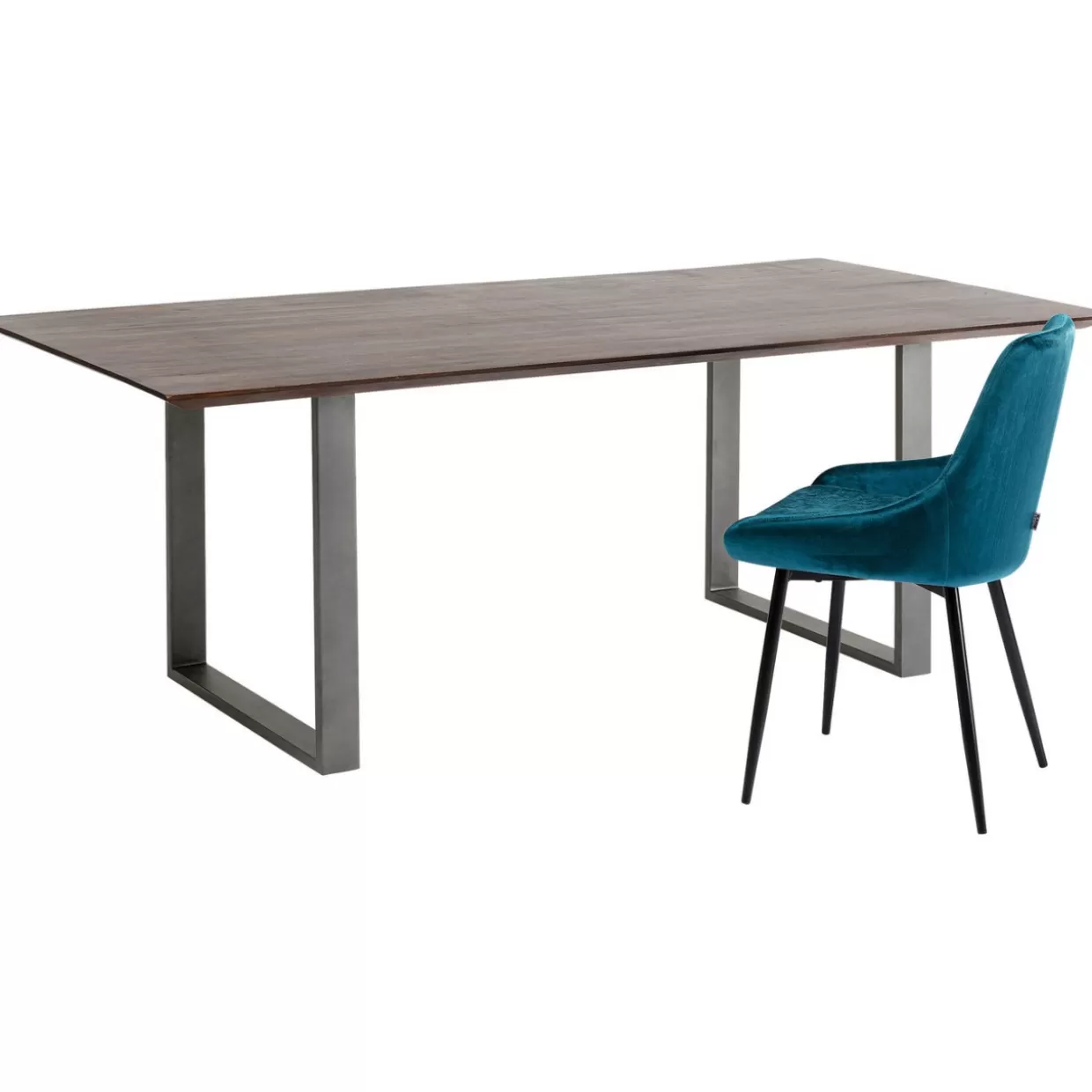 Tavolo Symphony in Acciaio Brunito - Design Industriale KARE, 200x100 cm per Ambienti Moderni

（：，