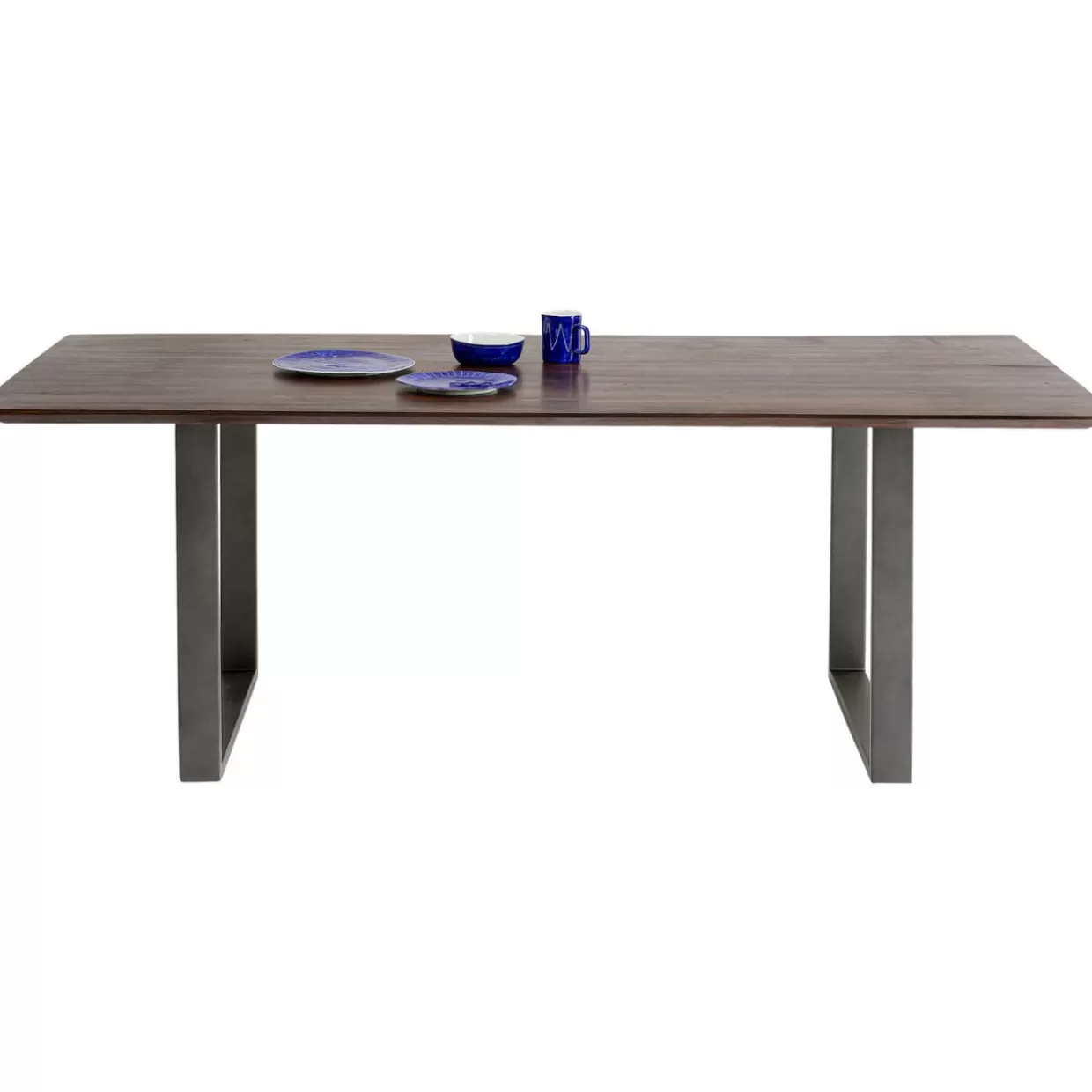 Tavolo Symphony in Acciaio Brunito - Design Industriale KARE, 200x100 cm per Ambienti Moderni

（：，