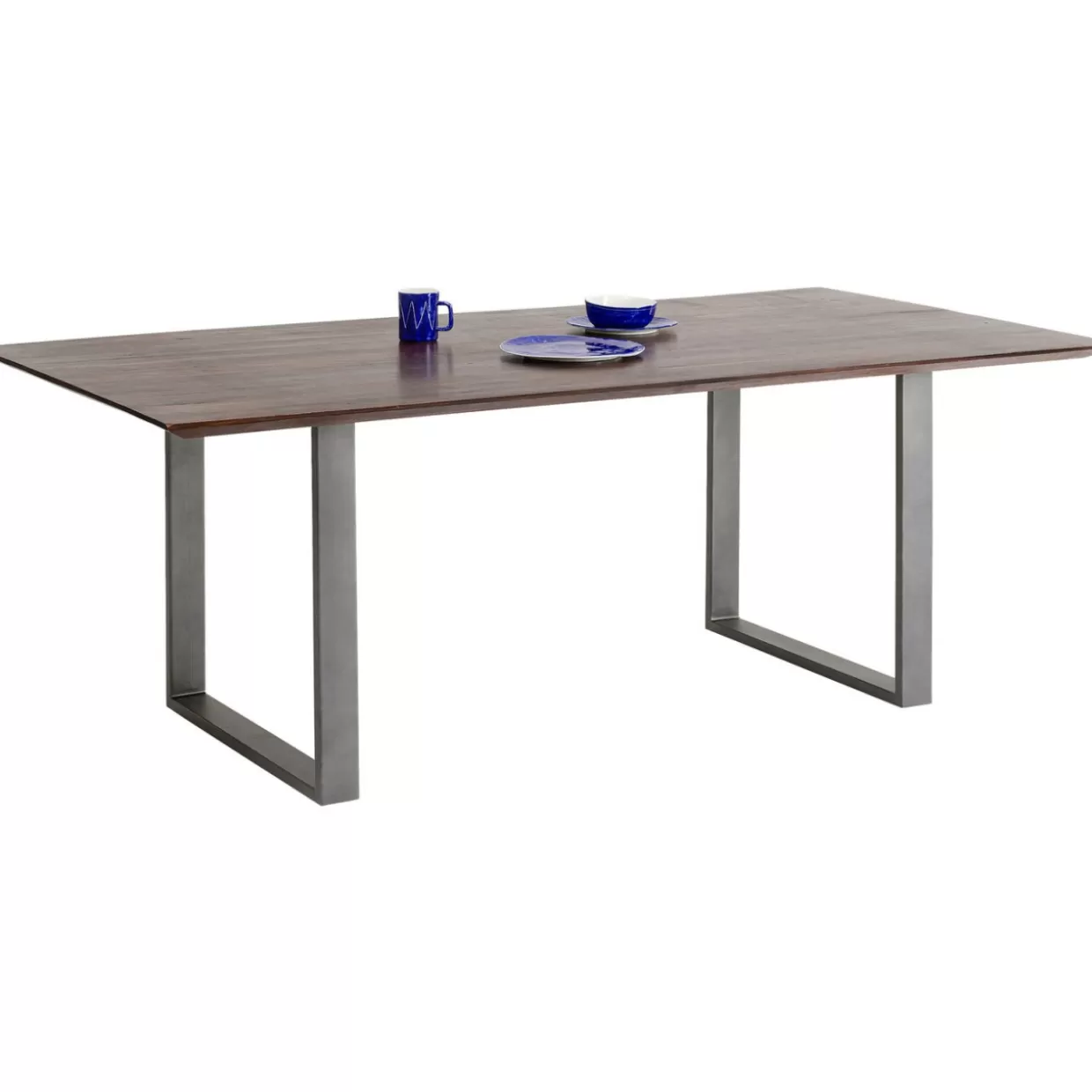 Tavolo Symphony in Acciaio Brunito - Design Industriale KARE, 200x100 cm per Ambienti Moderni

（：，